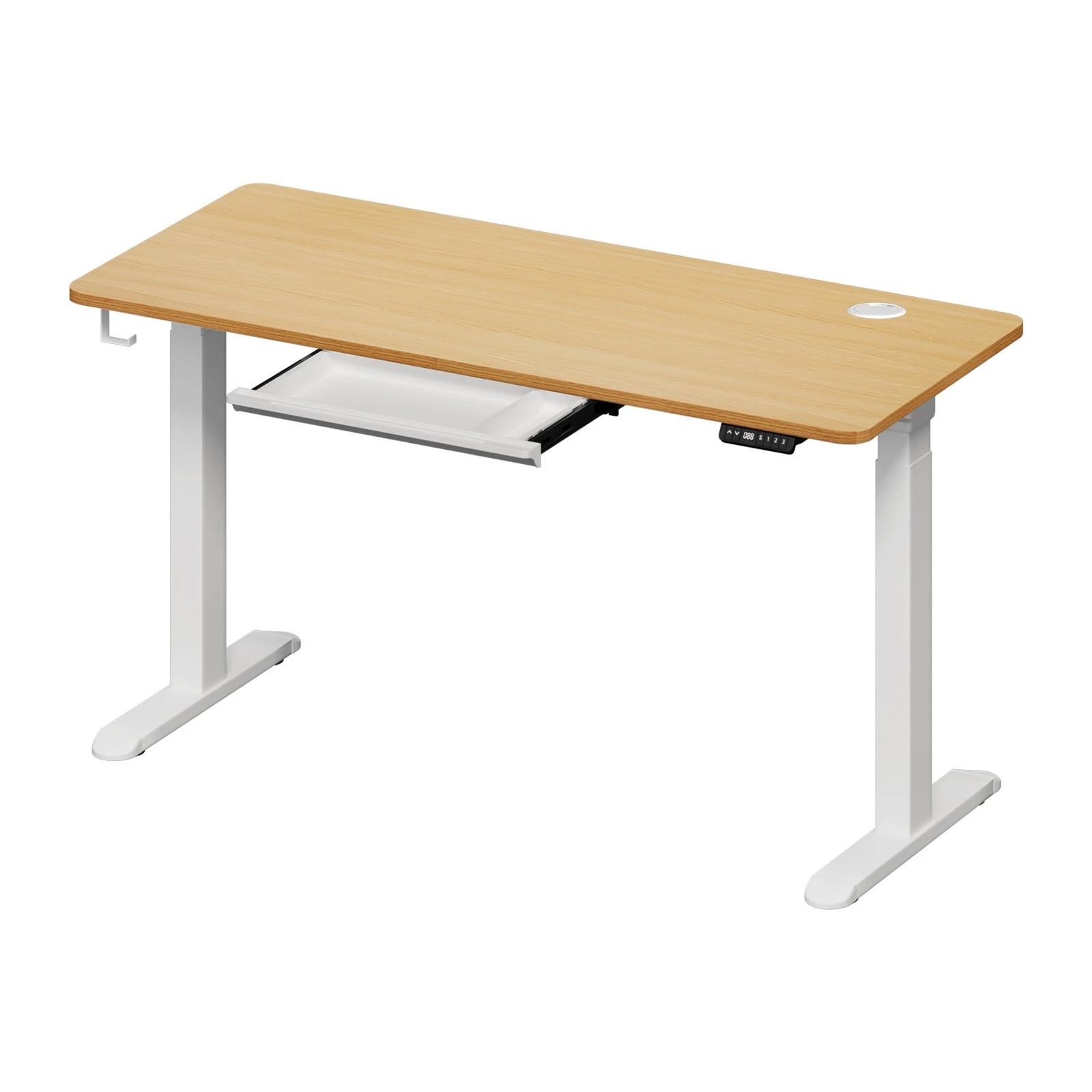 1 Oikiture 150cm Electric Standing Desk With Drawer Height Adjustable
 - Multi, 1 of 4