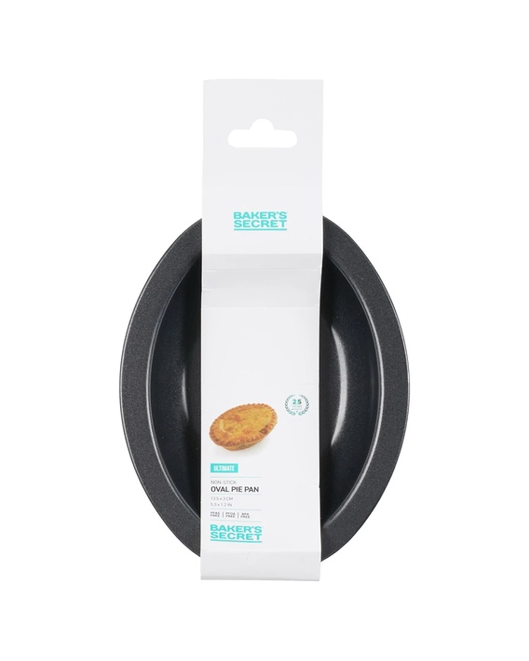 4 Bakers Secret Ultimate Non-Stick Individual Oval Pie Dish 13.5x10cm - Black, 4 of 4