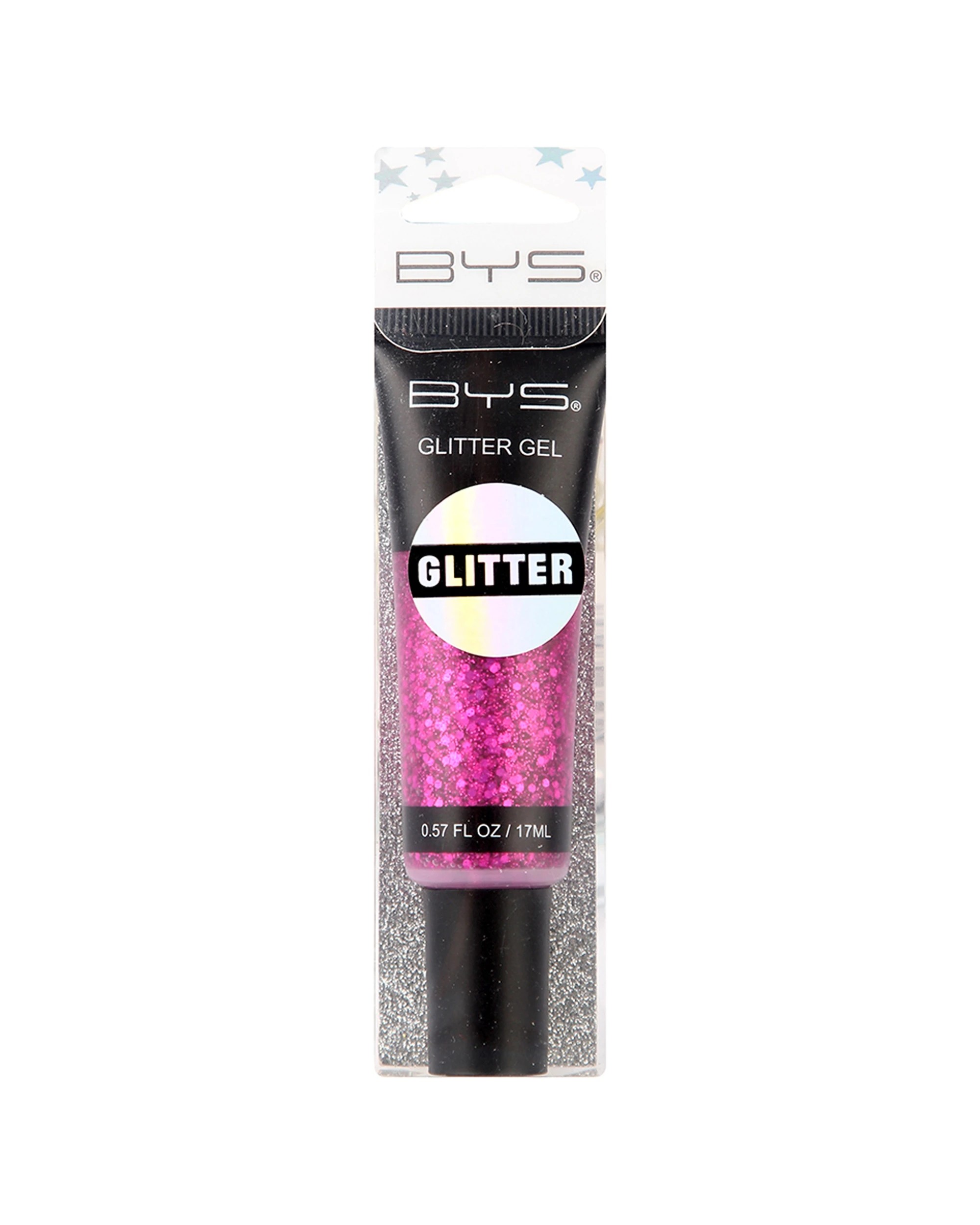2 BYS 2PK Glitter Gel Skin And Hair Makeup 17ml - Pink, 2 of 2