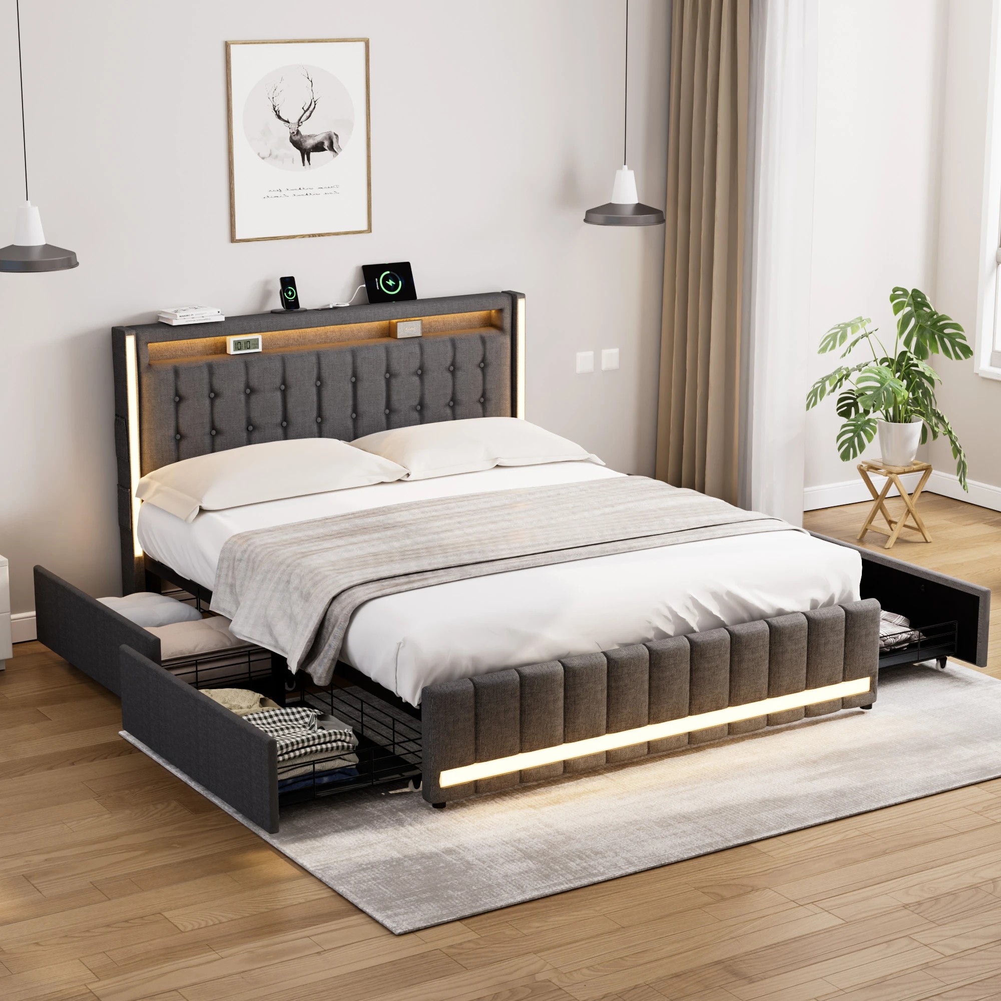 8 Levede Led Bed Frame - Queen, 8 of 8