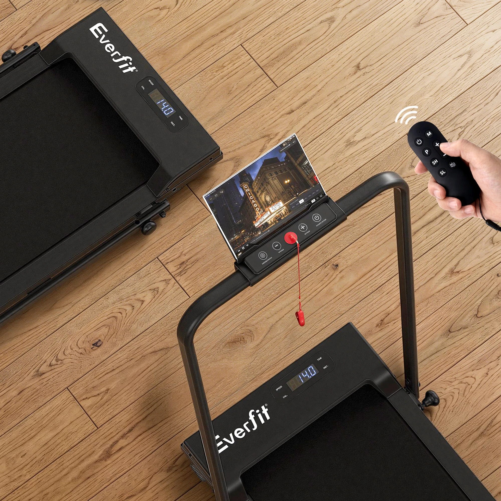 8 Everfit 3 in 1 Walking Pad Treadmill 12% Incline Under Desk Foldable for Home - Black, 8 of 10