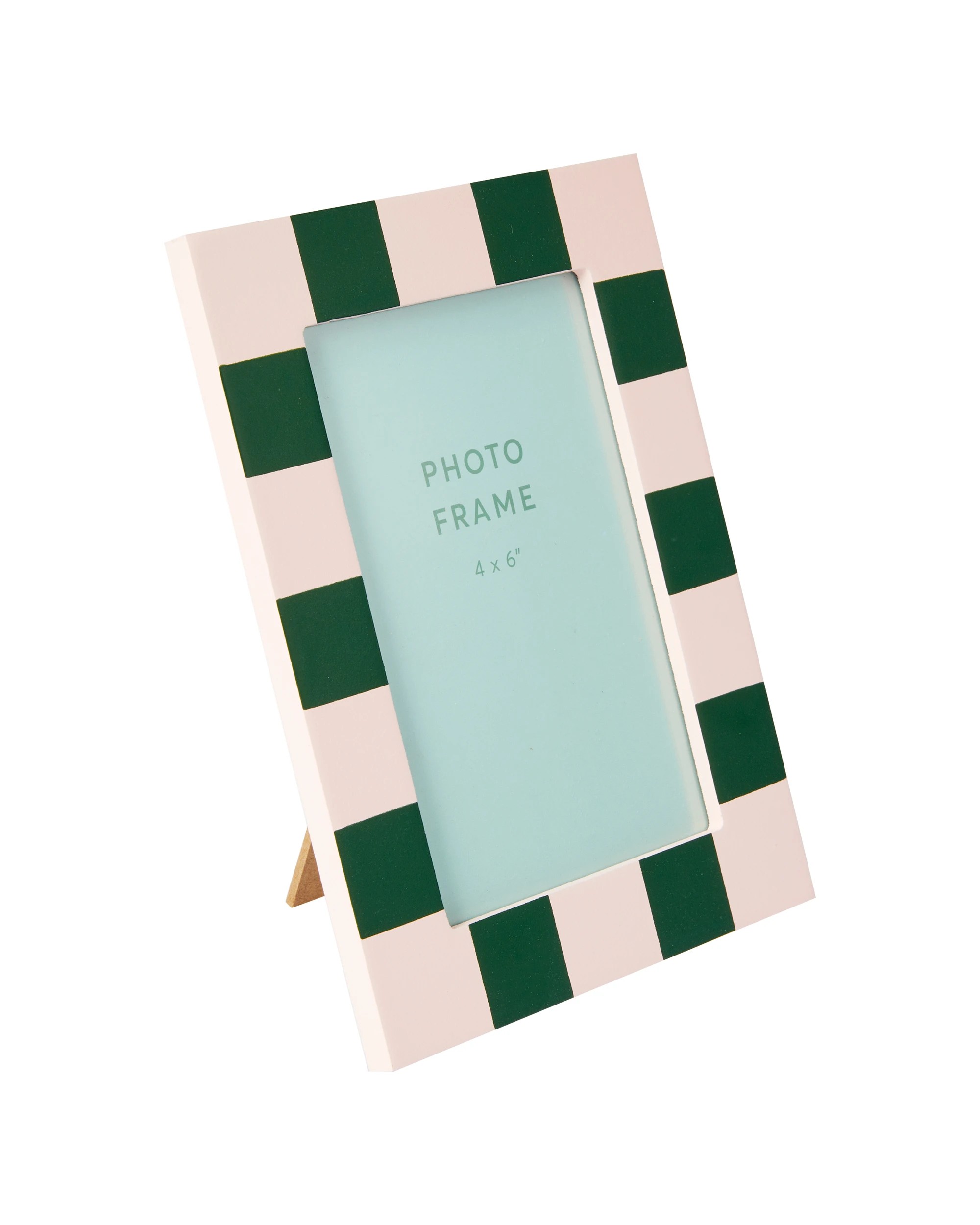 2 Check Photo Frame 4in. x 6in. - Pink and Green, 2 of 5