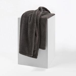 Teddy Fleece Throw - Charcoal