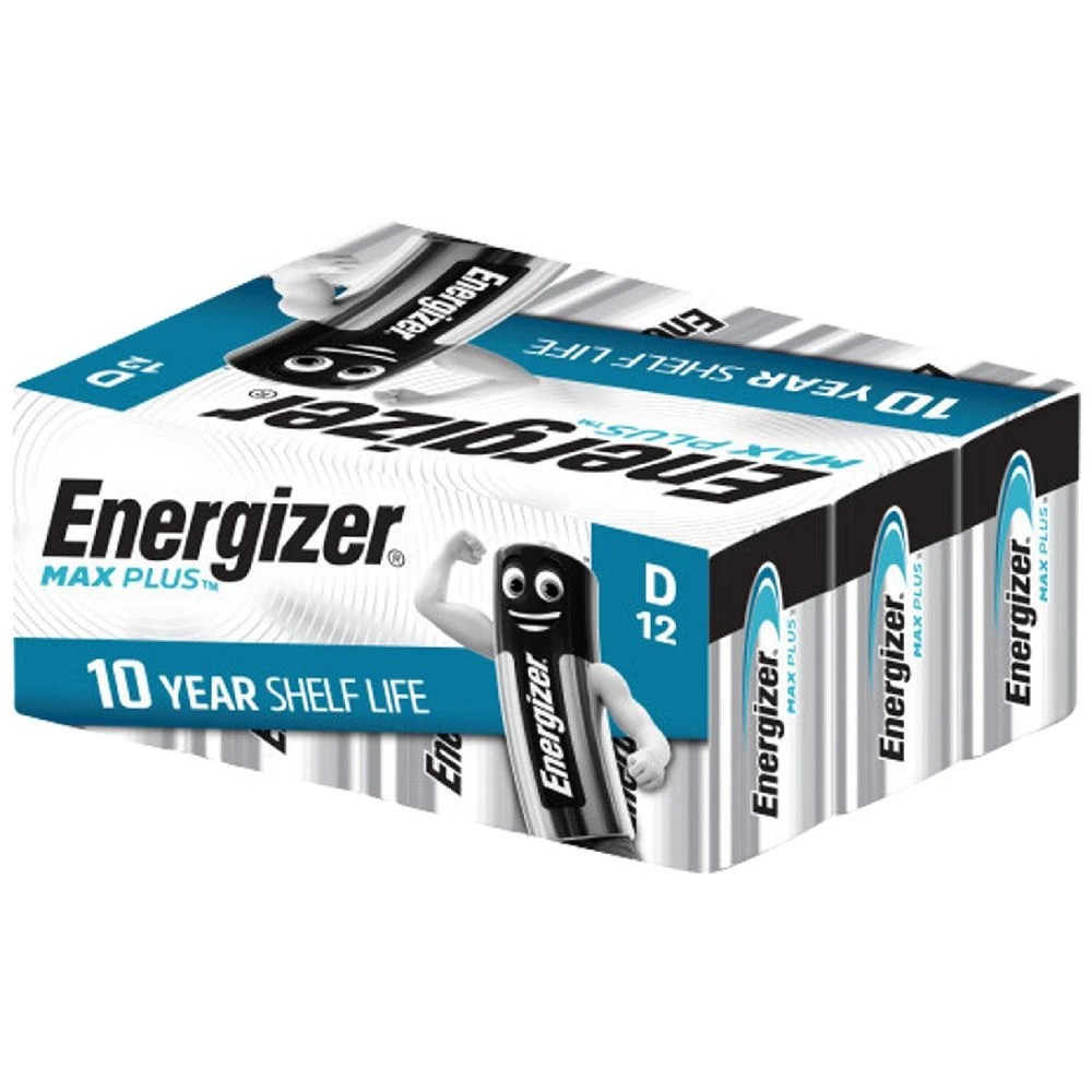 1 Energizer Max Plus Performance D Batteries 12 Pack, 1 of 2