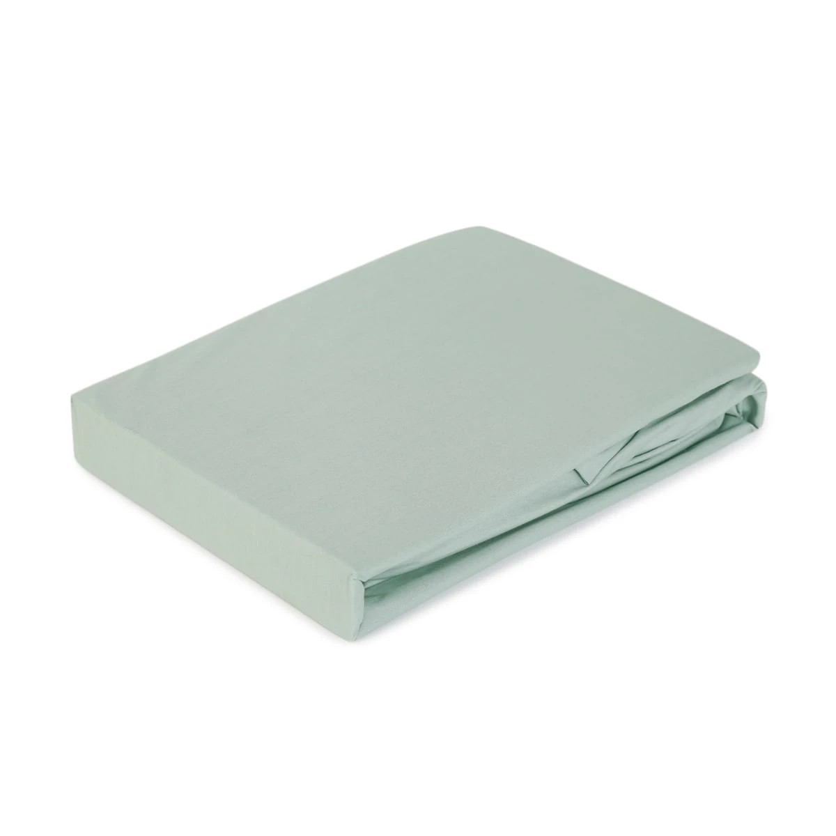 2 250 Thread Count Cotton Rich Fitted Sheet - Single Bed, Eucalyptus, 2 of 4