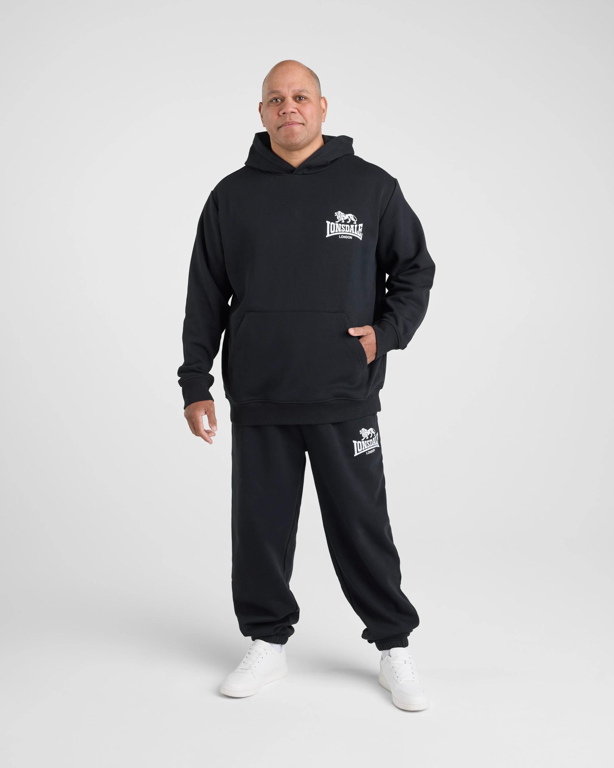 5 Lonsdale London Plus Sport Hoodie BLACK, 5 of 5