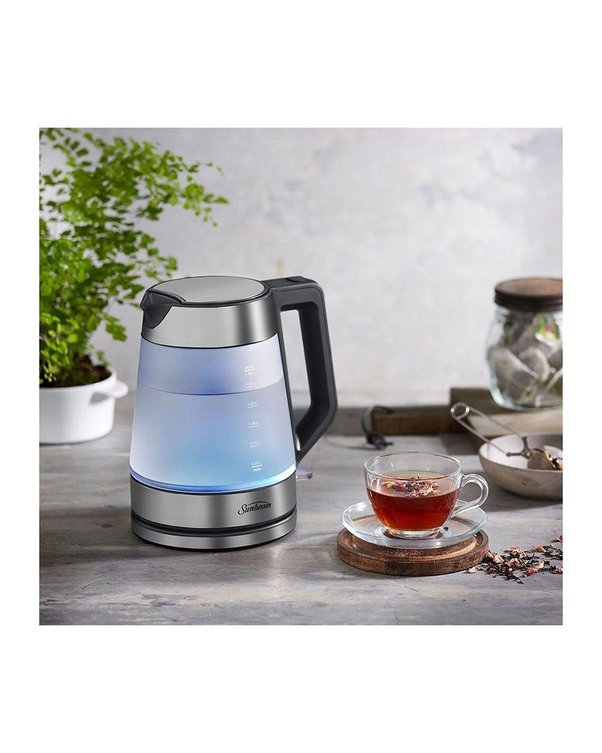 4 Sunbeam Morning Frost Kettle - Glass - Clear, 4 of 6