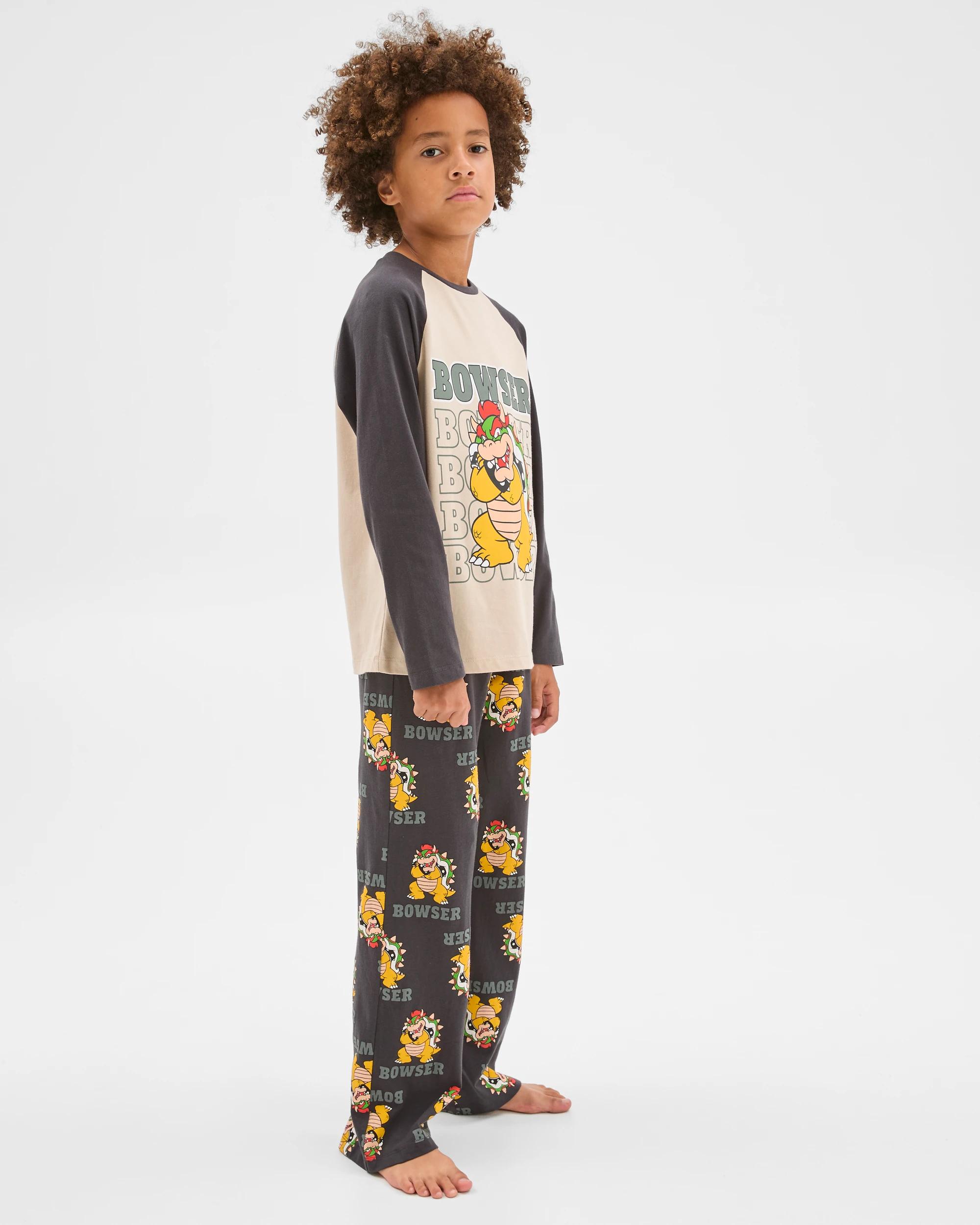 3 Super Mario Australian Cotton Older Boys Jersey Pyjama Set BOWSER, 3 of 7