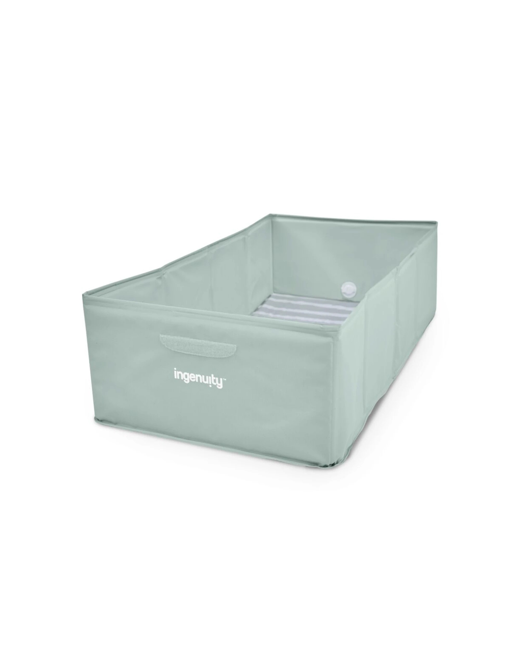 1 Ingenuity TuckAway Travel Tub Foldable Baby Bath 12 Months To 5 Years 21x39cm - Green, 1 of 7
