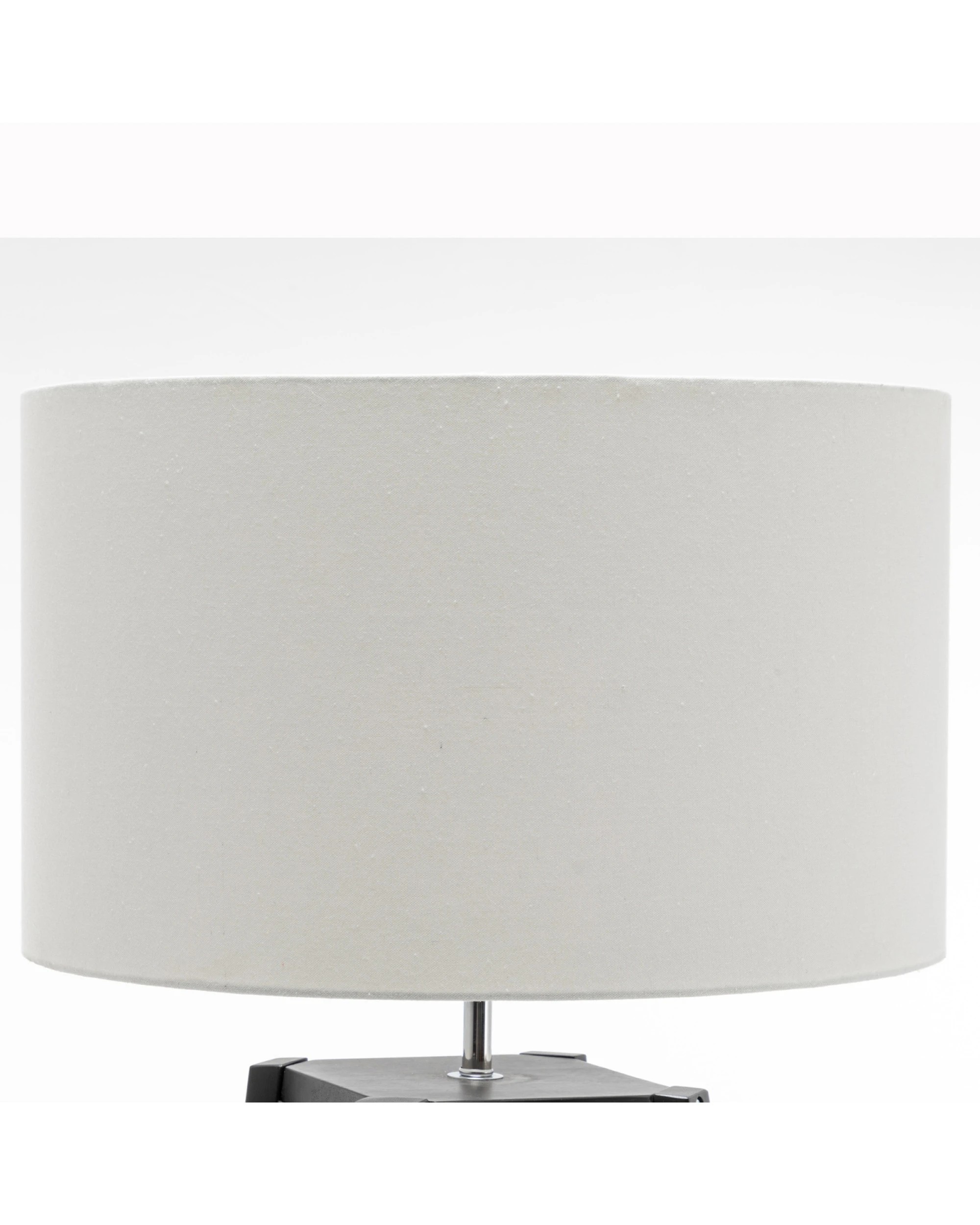 2 BR Home Natural Wood Floor Lamp with Storage Shelves and Off White Linen Shade, 2 of 8