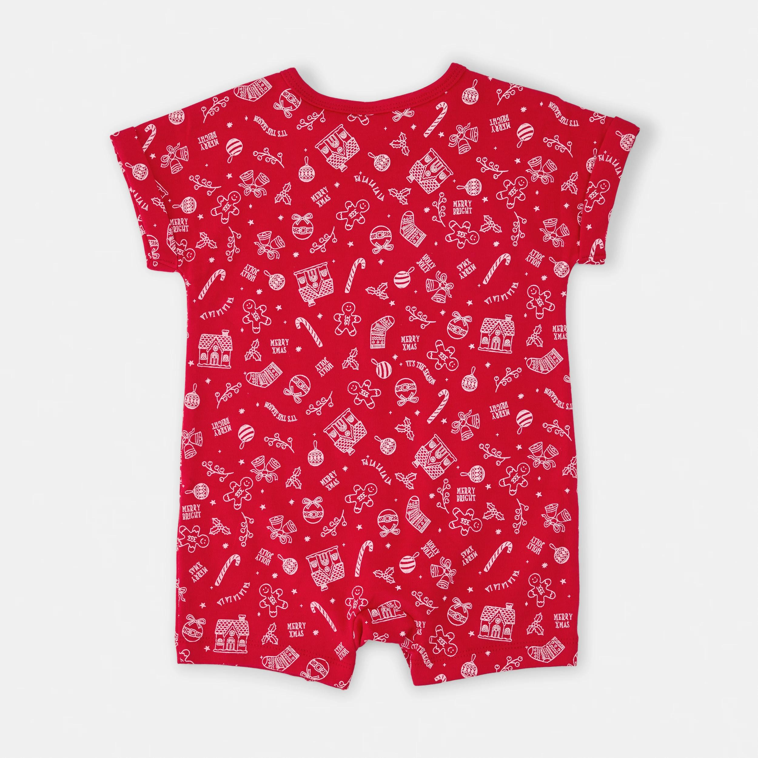 2 Christmas All Over Print Romper RED XMAS, 2 of 3