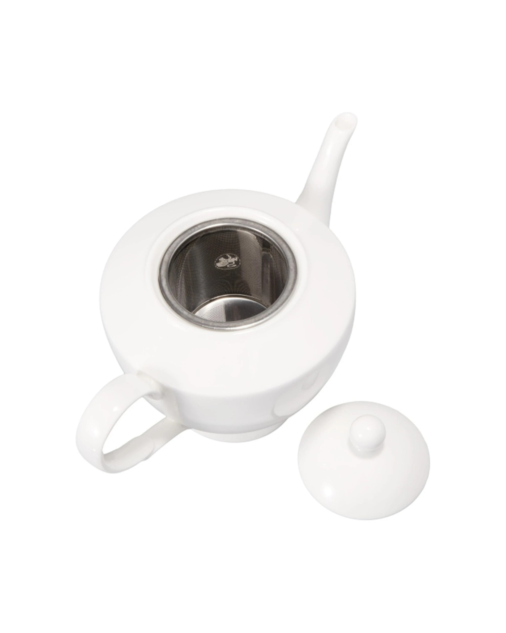 3 Maxwell & Williams Basics Porcelain Classic Teapot With Infuser 1L - White, 3 of 5
