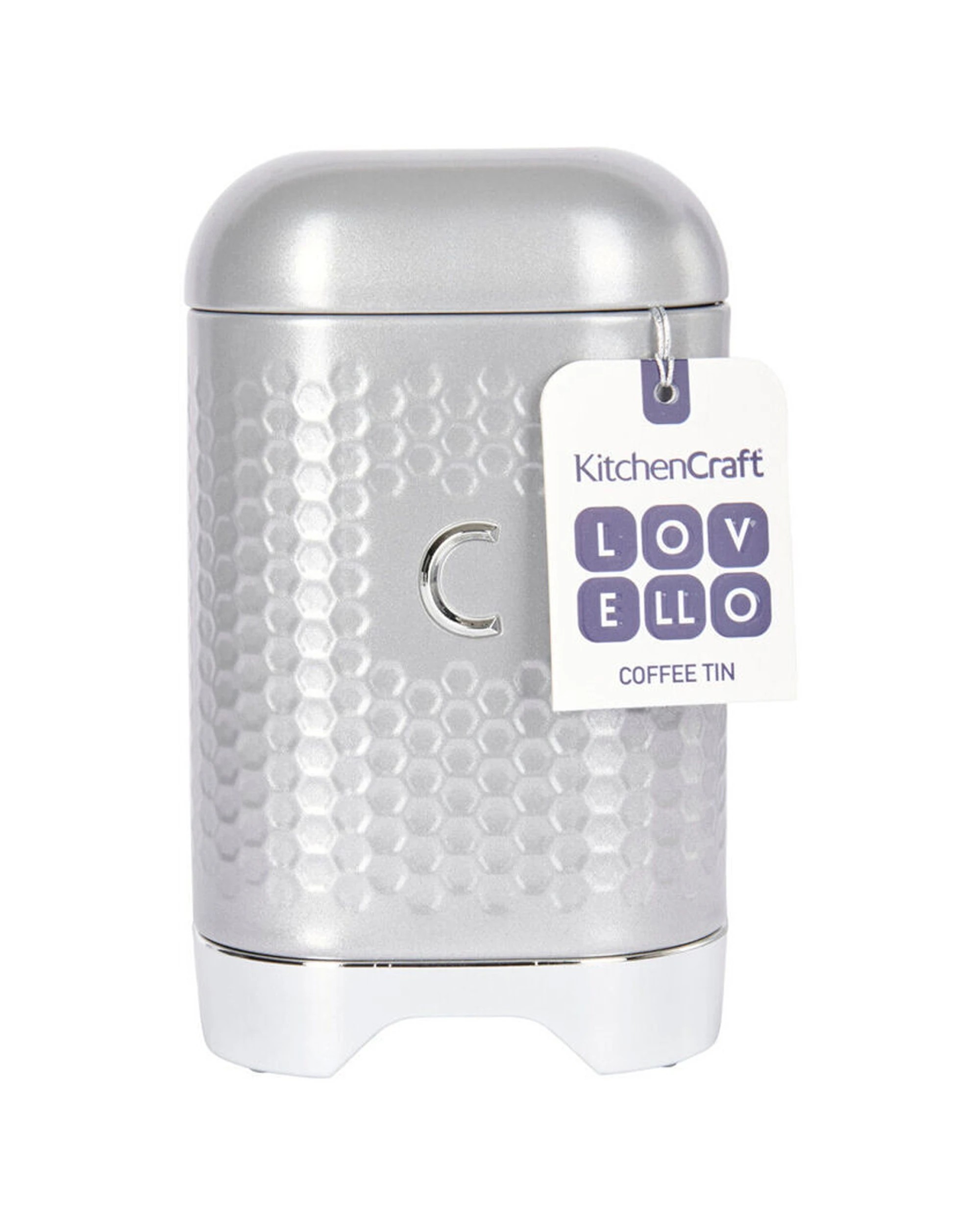4 Kitchen 2pc Craft Lovello Retro Coffee Canister Sugar Jar ComboTextured Finish Carbon Steel - Grey, 4 of 6