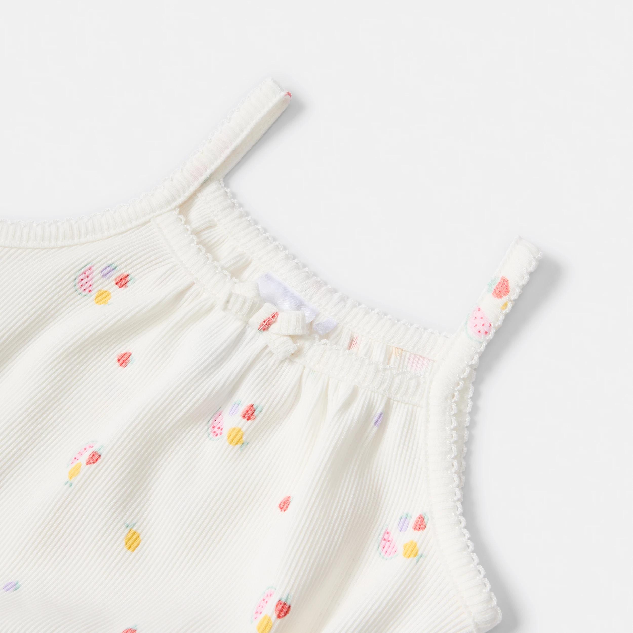6 3 Pack Sleeveless Ribbed Bodysuit FRUIT SALAD, 6 of 8