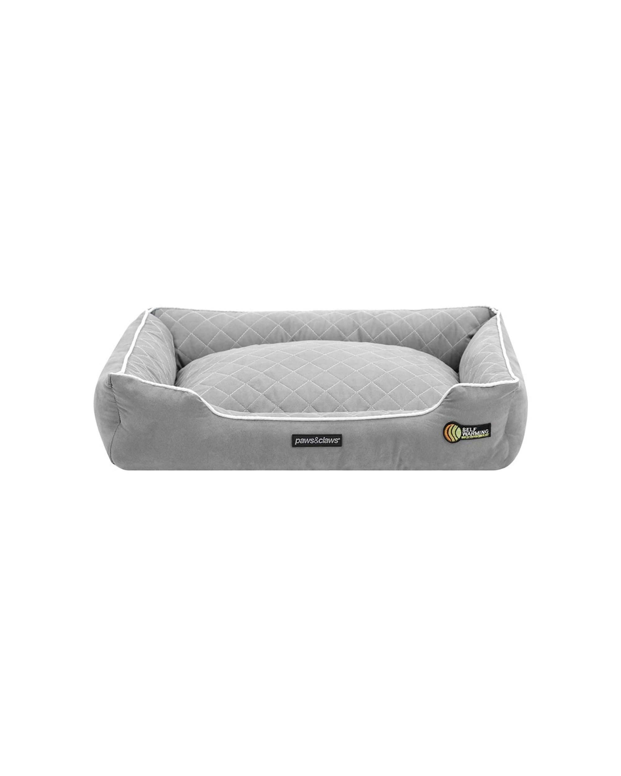 4 PAWS AND CLAWS 70x50cm Self Warming Walled Bed Medium Pet Bed Non Slip
 - grey, 4 of 7