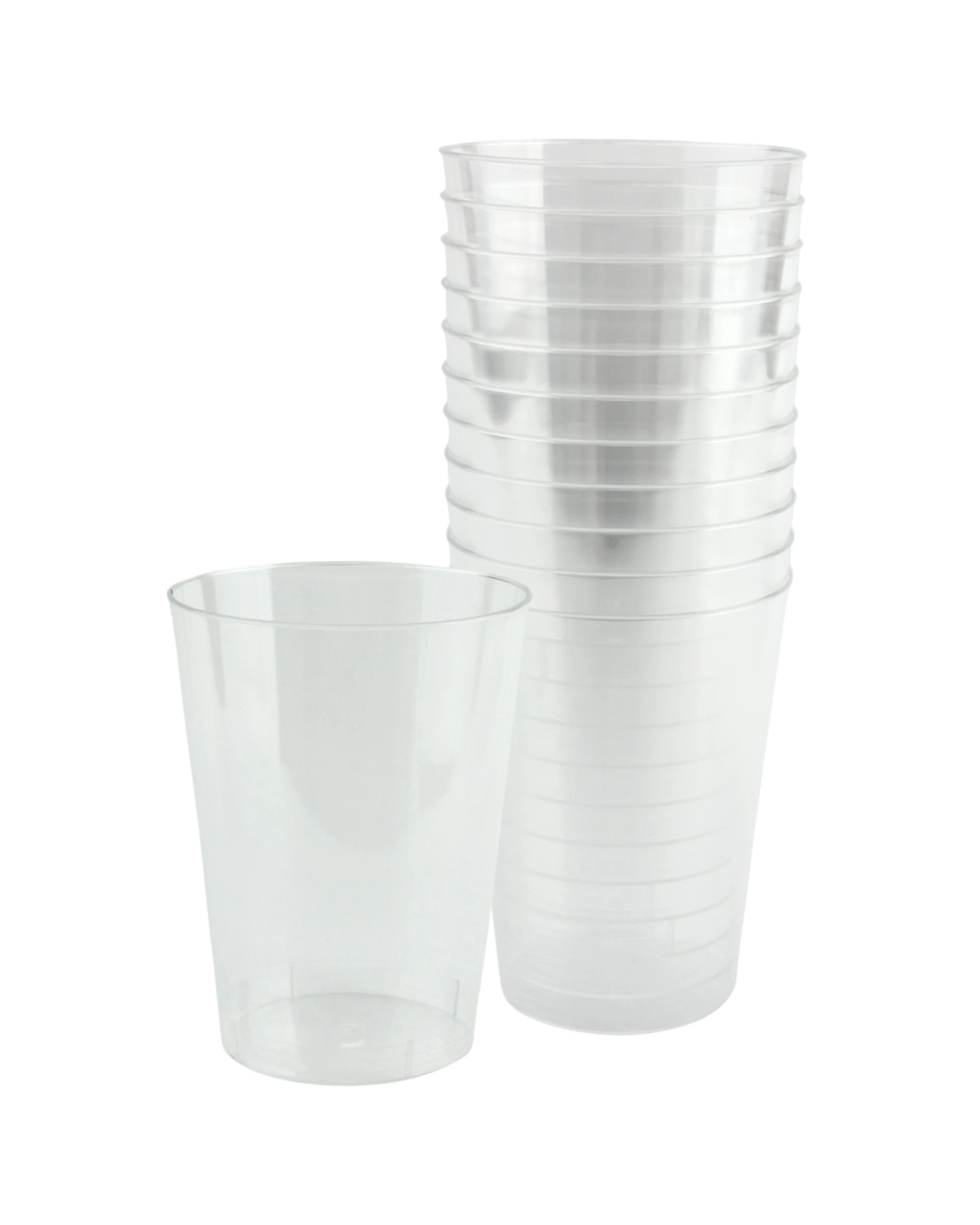1 Partyware Clear Plastic Reusable Tumbler Glasses 300ml Pack of 12, 1 of 3
