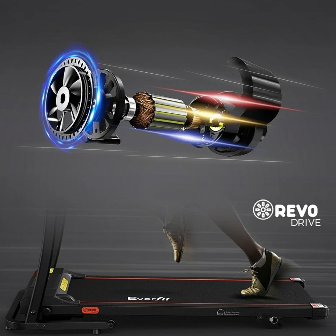 5 Everfit Treadmill Electric Home Gym Fitness Exercise Machine Incline 400mm - Black, 5 of 6