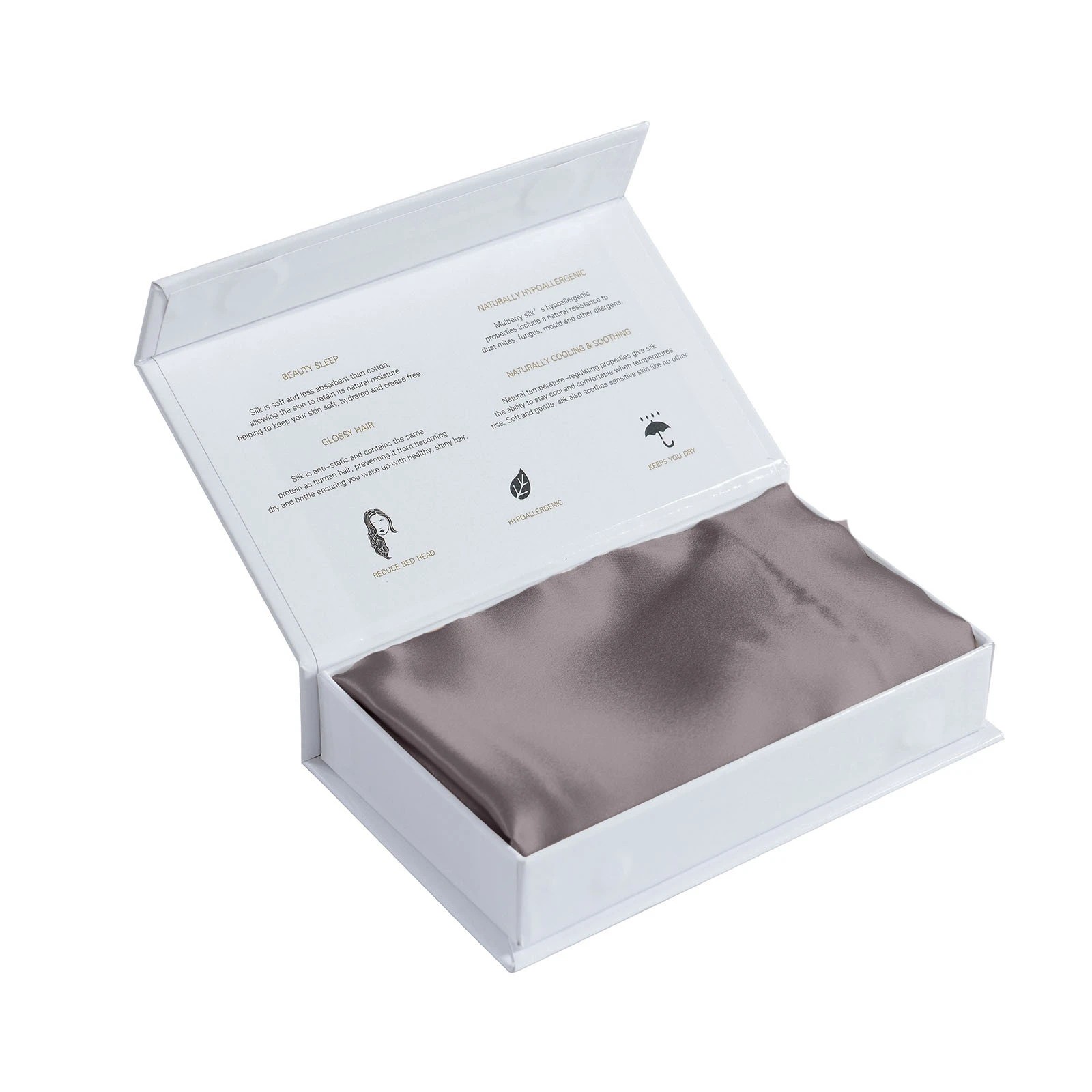 6 Royal Comfort Mulberry Soft Silk Luxurious Hypoallergenic Pillowcase Twin Pack - Charcoal, 6 of 10