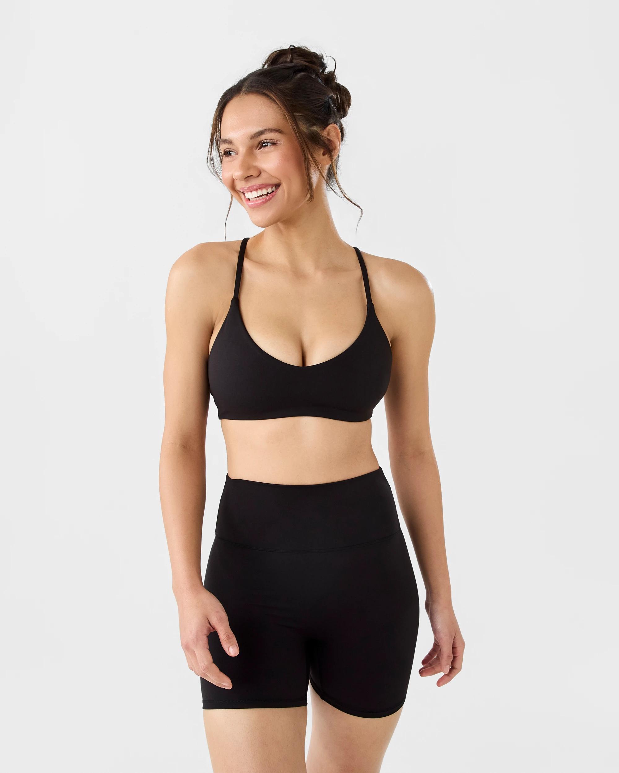 1 Active Womens Cloudform Light Micro Crop Black, 1 of 8