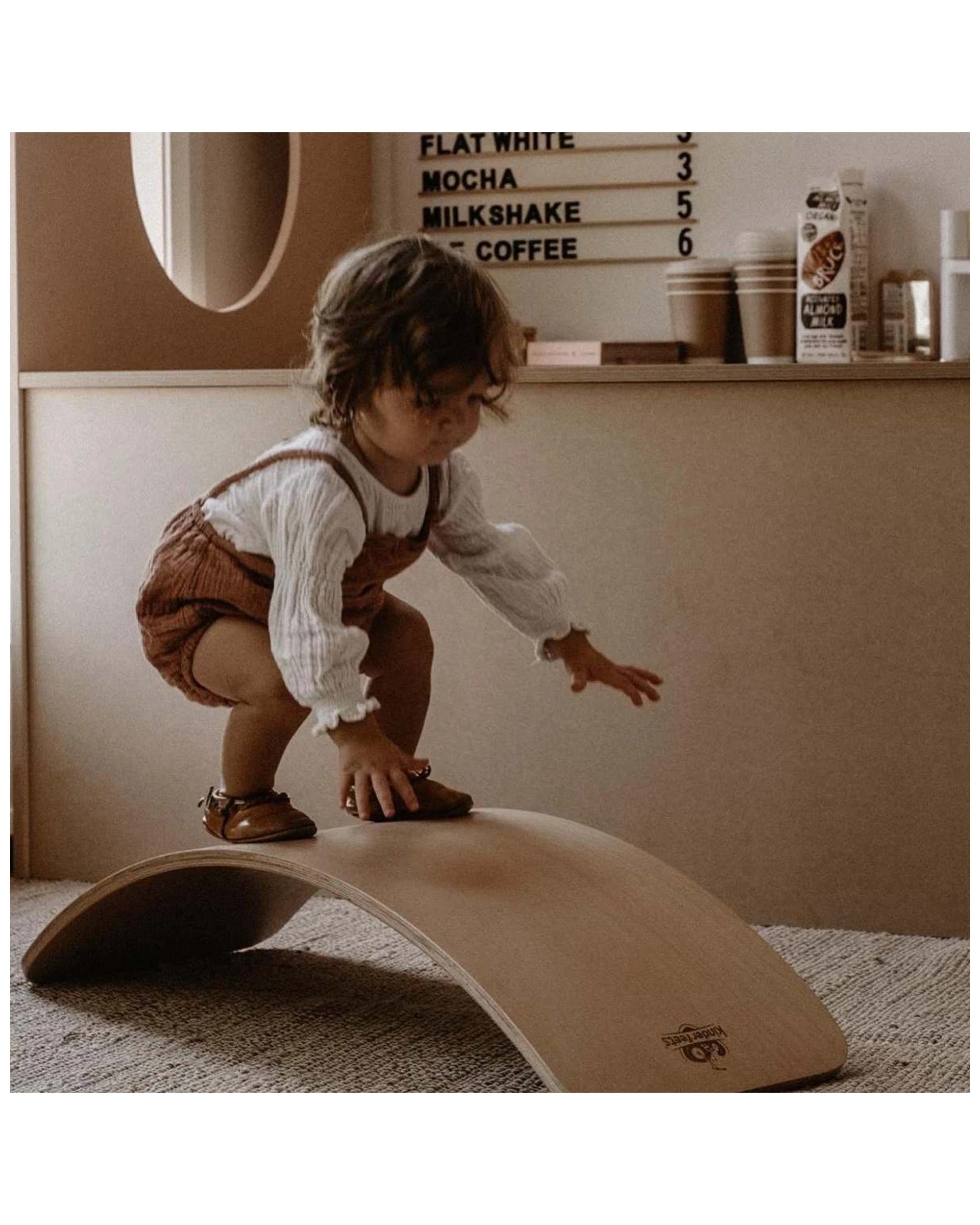 9 Kinderfeets 81cm Wood Kinderboard Kids Outdoor Balance Toy Natural 18 Months Plus - Natural, 9 of 9