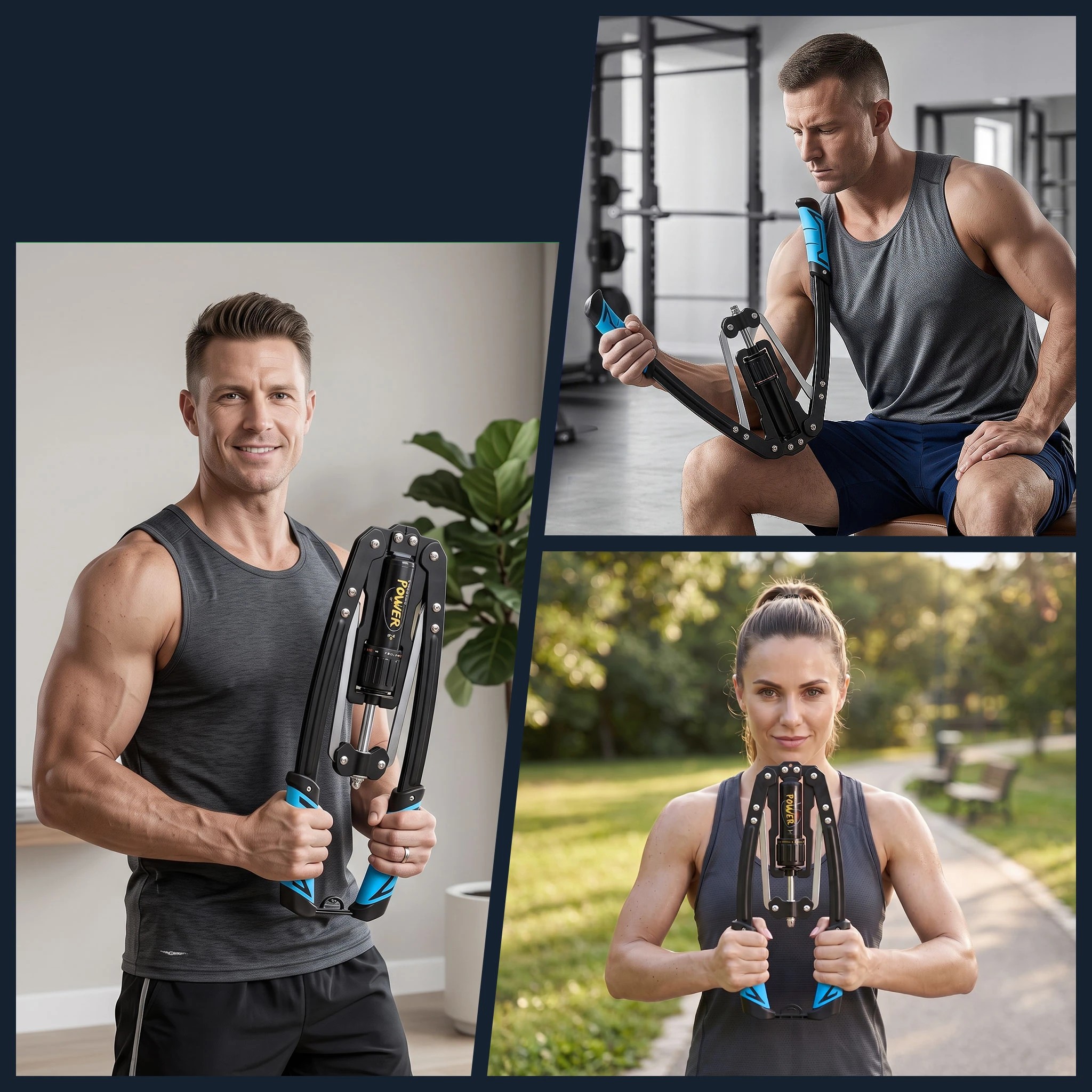 9 Everfit Twister Arm Exerciser Chest Trainer 10-200kg Adjustable Hydraulic Power - Multi, 9 of 9