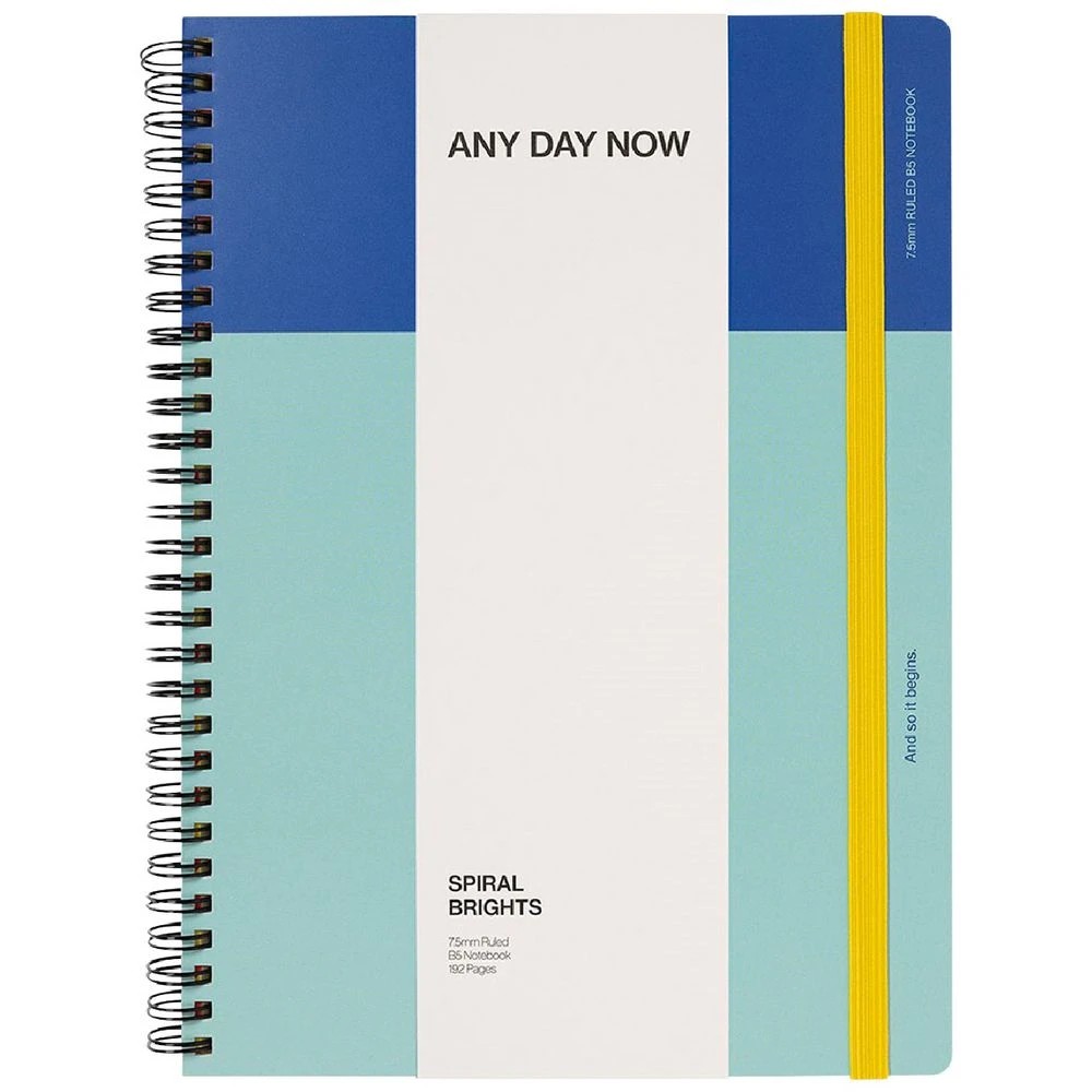 1 Any Day Now Spiral Brights B5 Ruled Notebook Blue Mint, 1 of 4