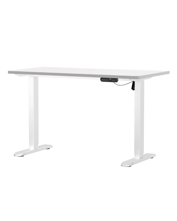 Oikiture Electric Standing Desk Single Motor 140cm Tabletop
 - White