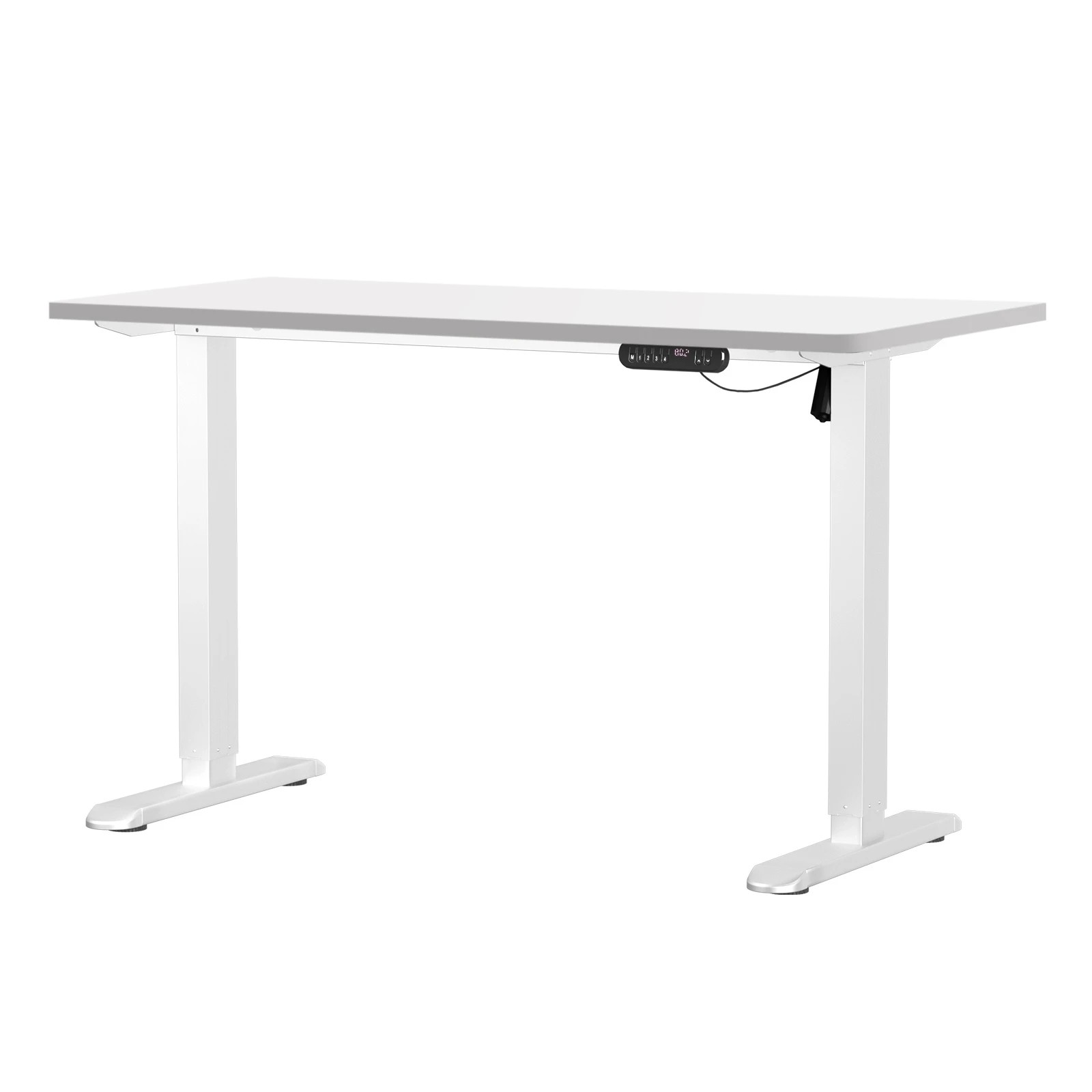 1 Oikiture Electric Standing Desk Single Motor 140cm Tabletop
 - White, 1 of 4