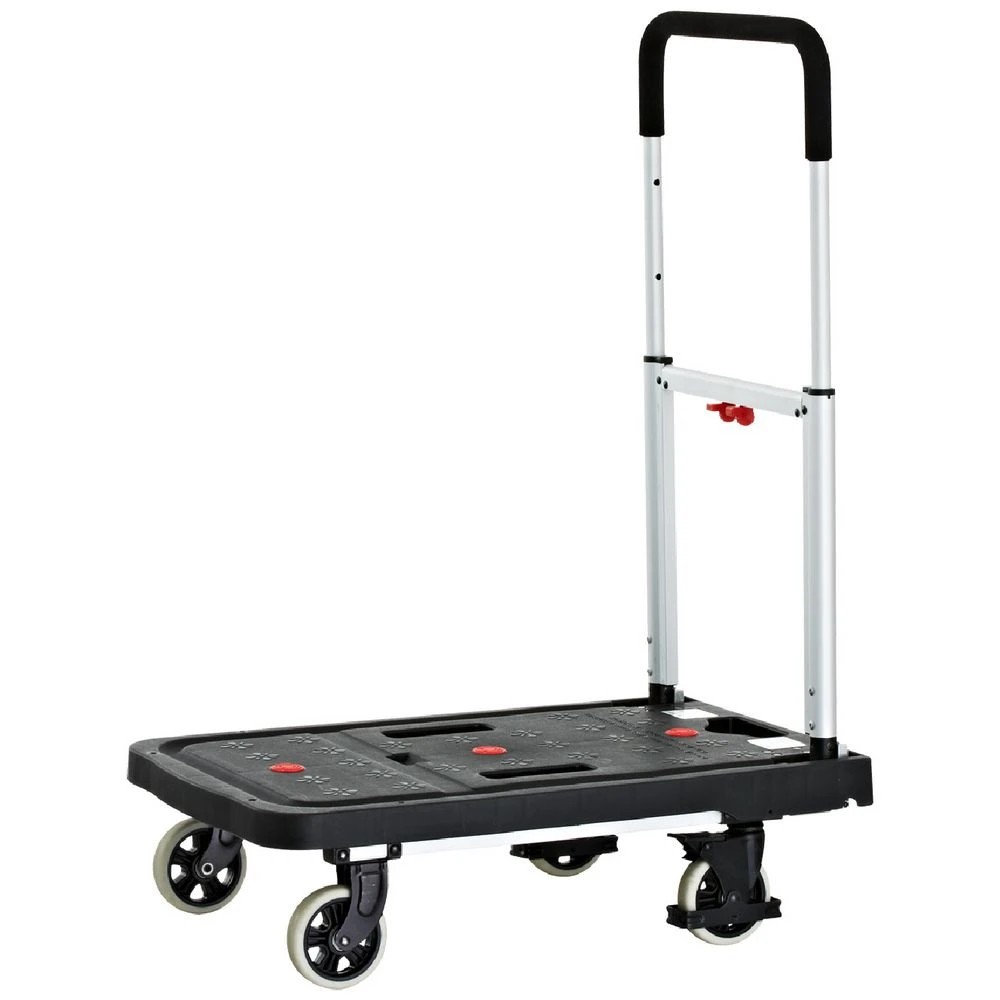 1 Flatform Truck 4 Wheeled Dolly with Brake, 1 of 5