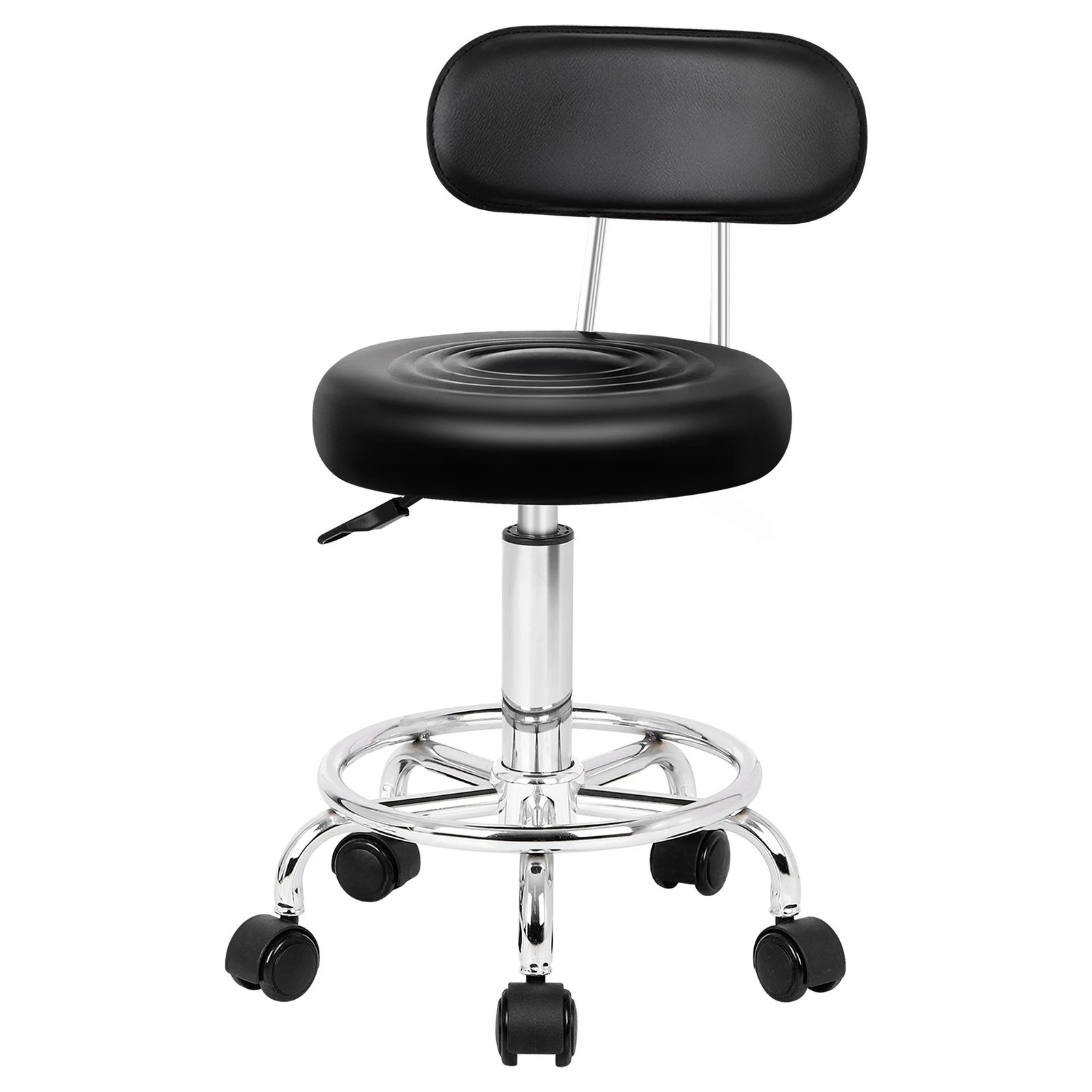 1 Alfordson Salon Stool Backrest Swivel Barber Hair Dress Chair Declan - Black, 1 of 8