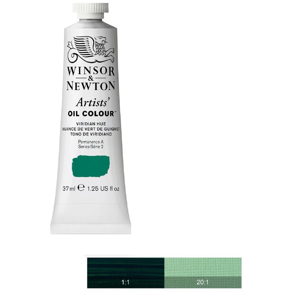 2 Winsor & Newton Artists' Oil Colour 37mL Viridian Hue S2, 2 of 5