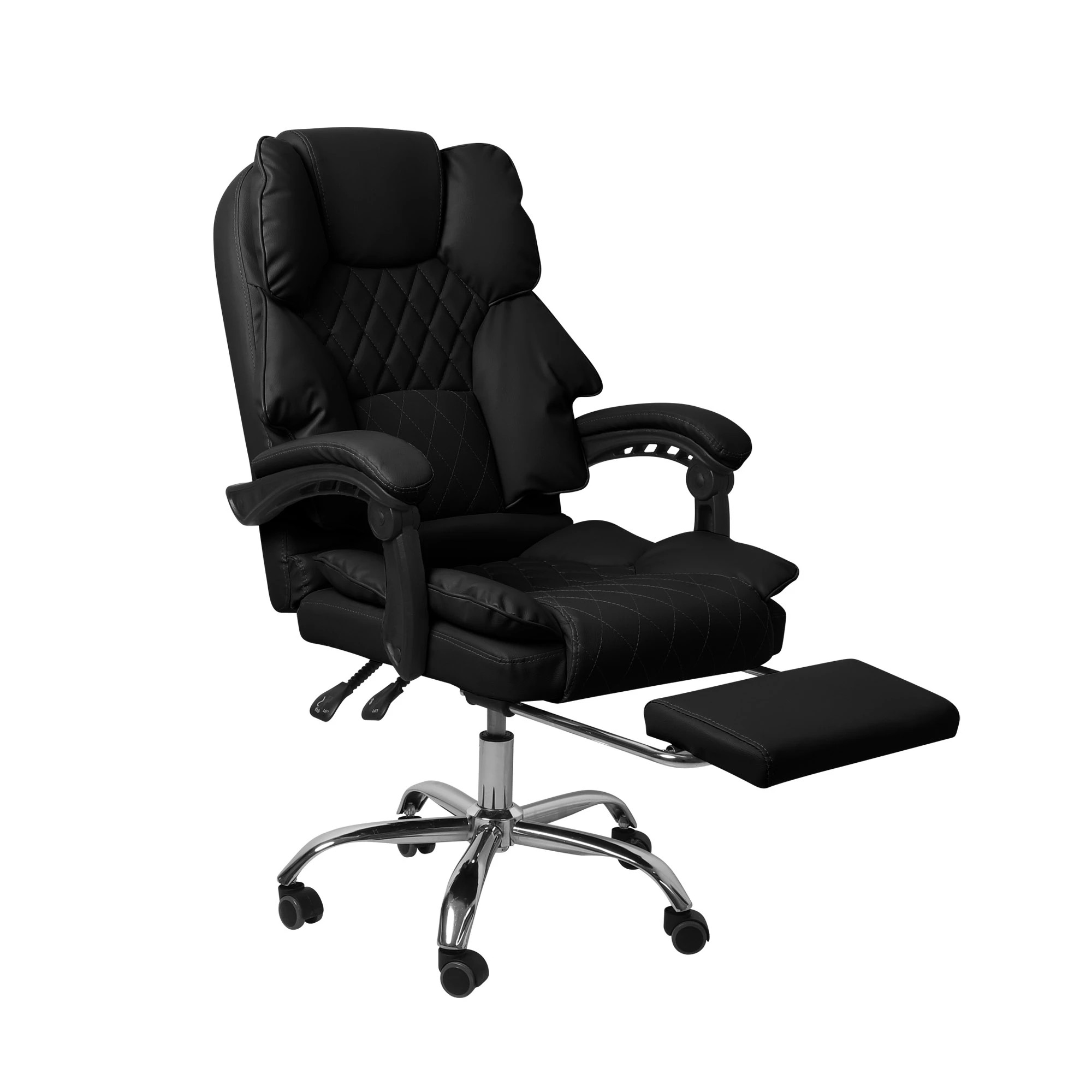 1 Levede Pu Leather Office Chair With Footrest, 1 of 6