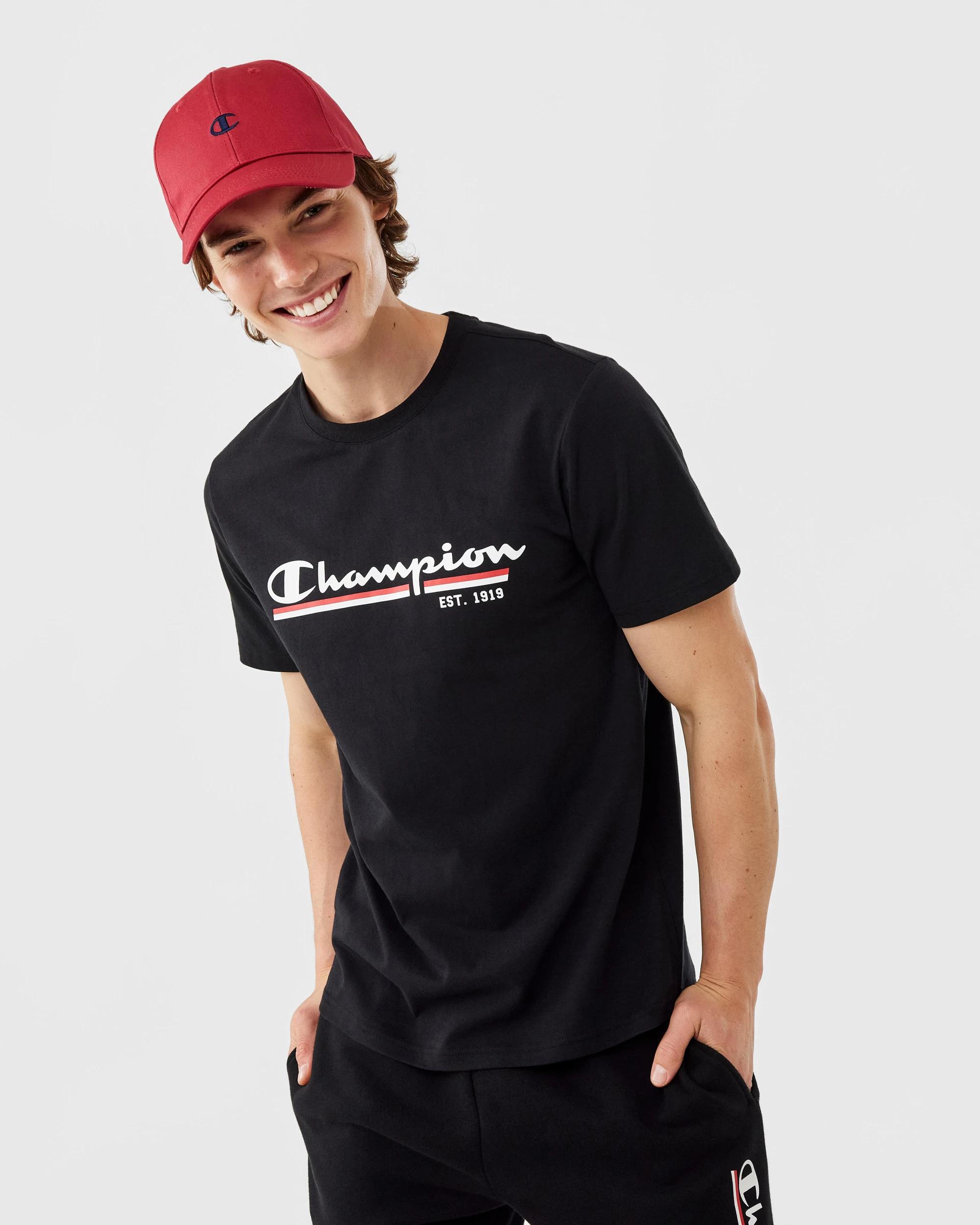1 Champion Script Mens T-shirt Black, 1 of 6