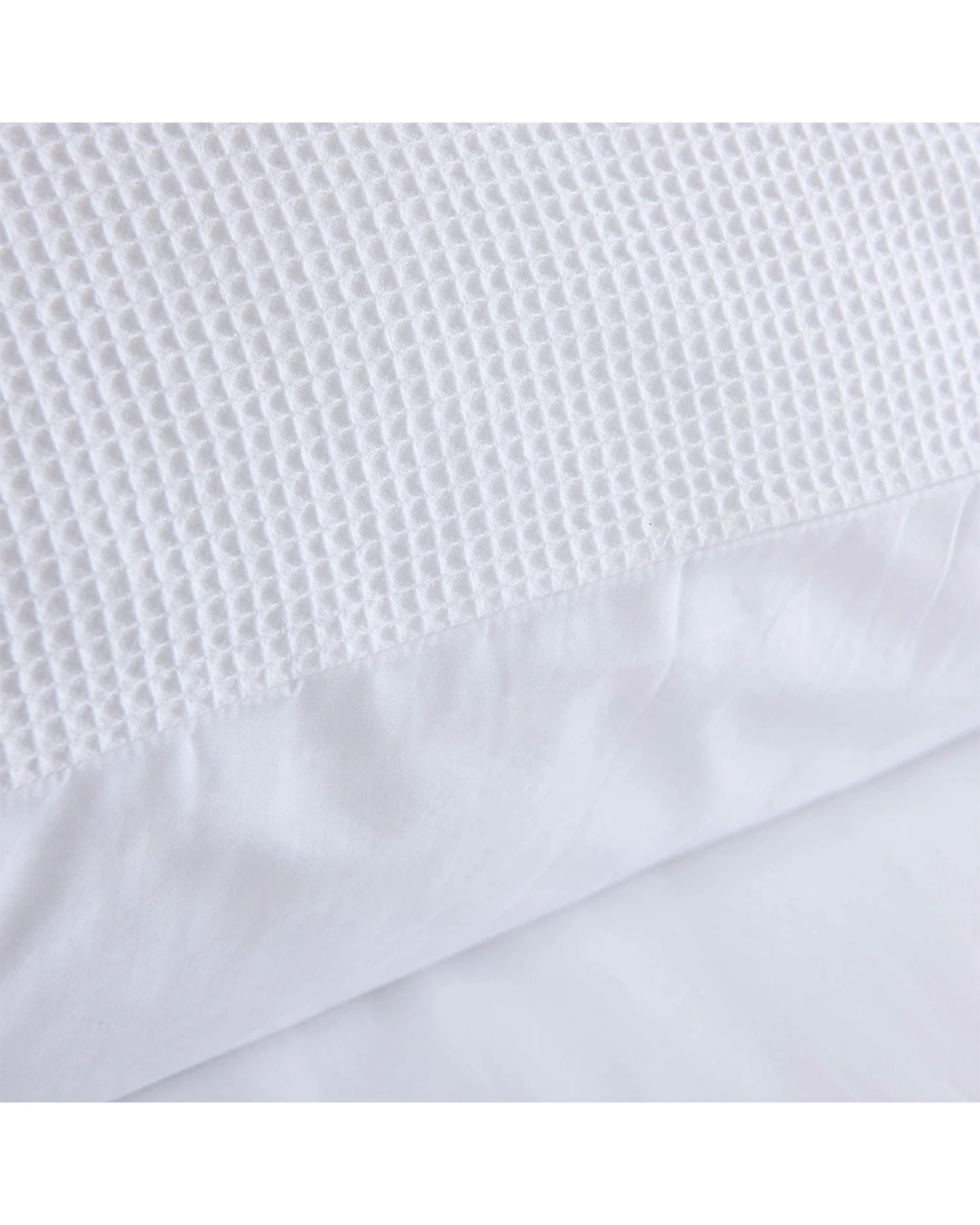 6 Cotton More 100% Premium Cotton Waffle Body Pillow Slip Cover 48x150cm - White, 6 of 6