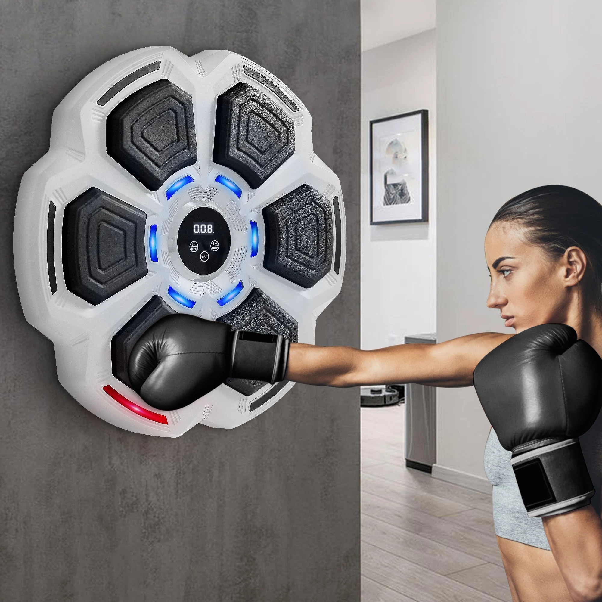 7 Centra Smart Punching Boxing Electronic Music Machine Bluetooth - Grey, 7 of 8