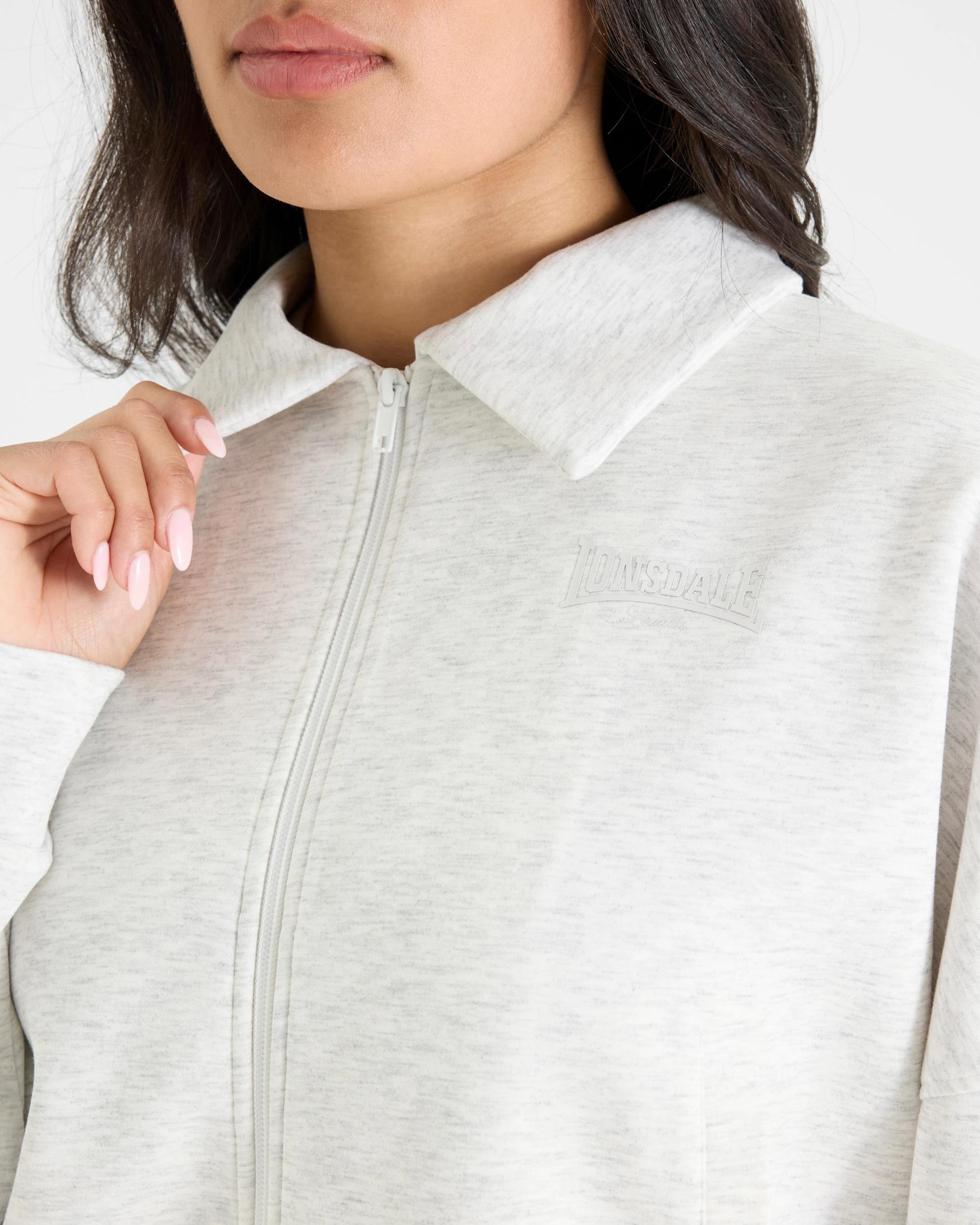 3 Lonsdale London Active Boxy Zip Thru Jacket WHATI MARLE, 3 of 4
