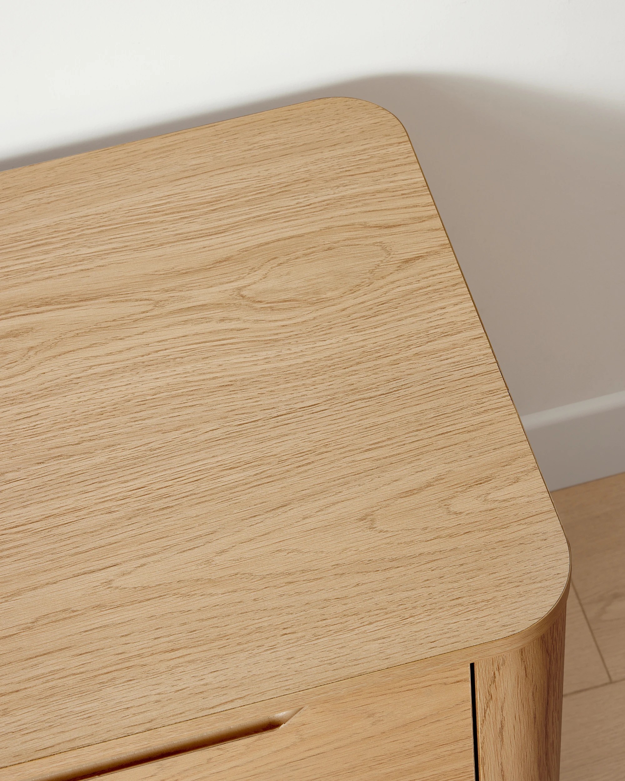 4 Miles 2 Drawer Bedside Table - Oak, 4 of 6
