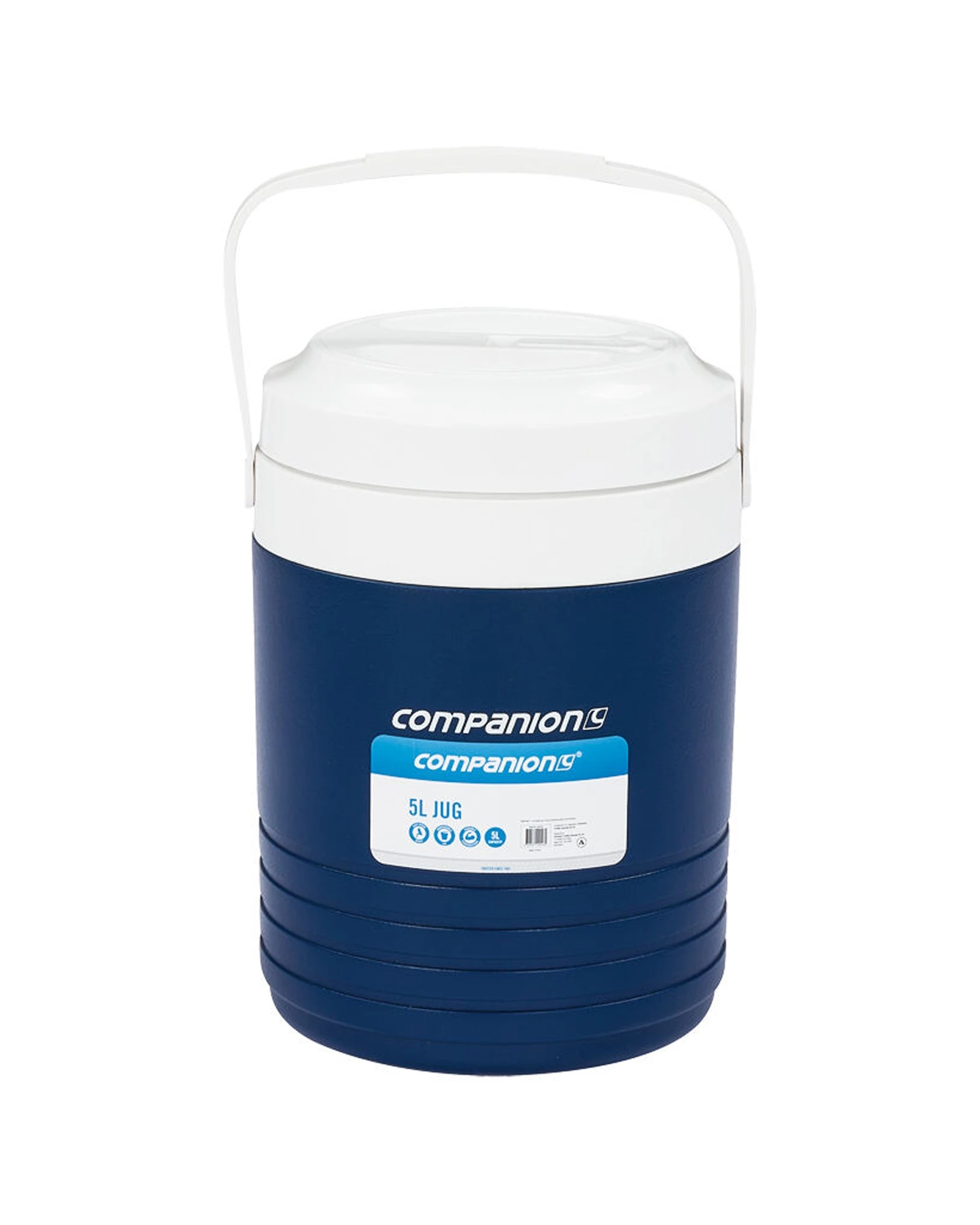 1 Companion 5L Water Beverage Insulated Jug Easy Pour Spout Removable Lid - Blue, 1 of 2