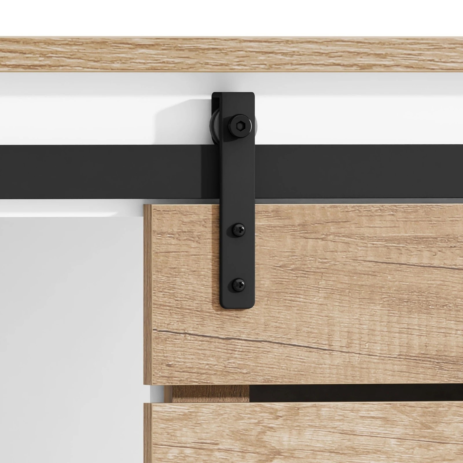 6 Alfordson Buffet Sideboard Cabinet Storage Cupboard Sliding Door Pantry - White, 6 of 10