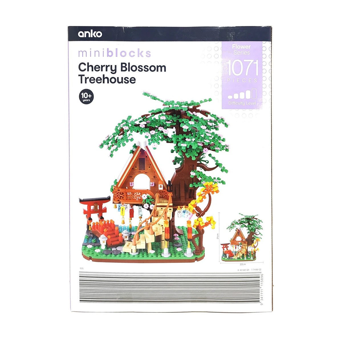 4 1071 Pieces Mini Blocks Flower Series: Cherry Blossom Treehouse, 4 of 4