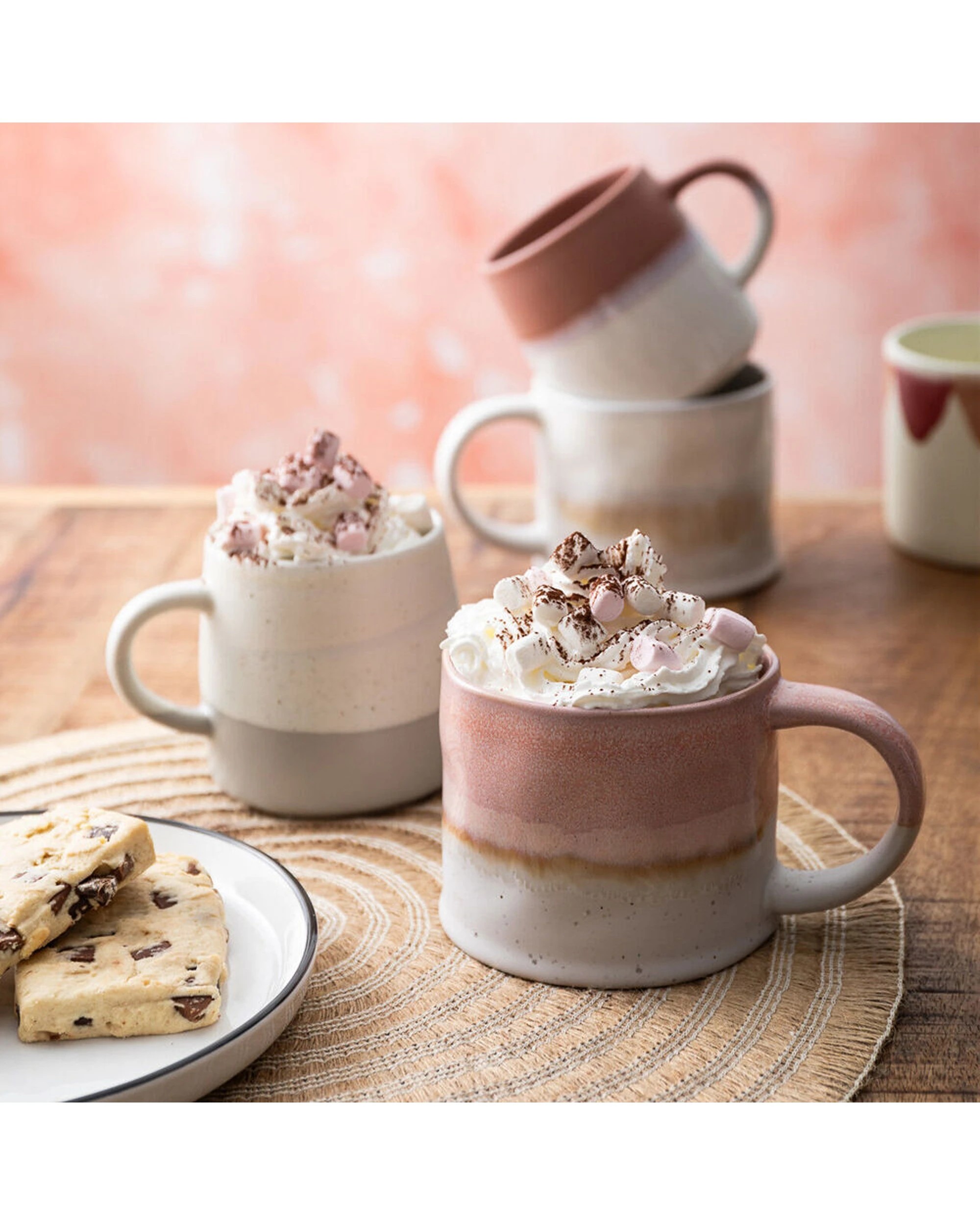 7 Mikasa 4PK Reactive Glaze Coffee Mug Cup Stoneware 450ml - Pink, 7 of 8