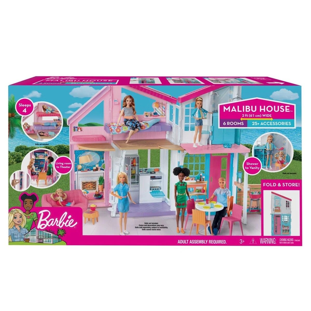 1 Barbie Malibu House Playset, 1 of 9