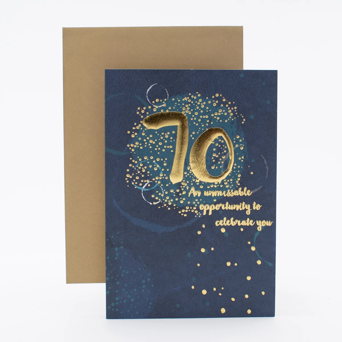 2 Hallmark Birthday Card - 70th Contemporary Design, 2 of 3