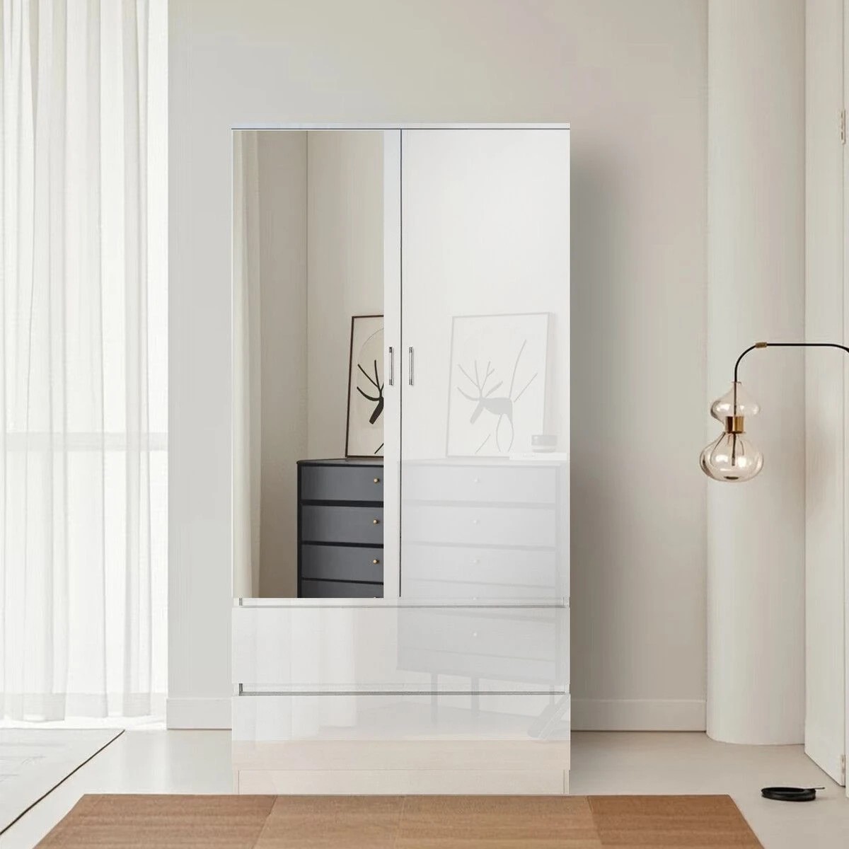 5 Ausway Wardrobe Dresser Cabinet Armoire Storage Organiser, 5 of 9