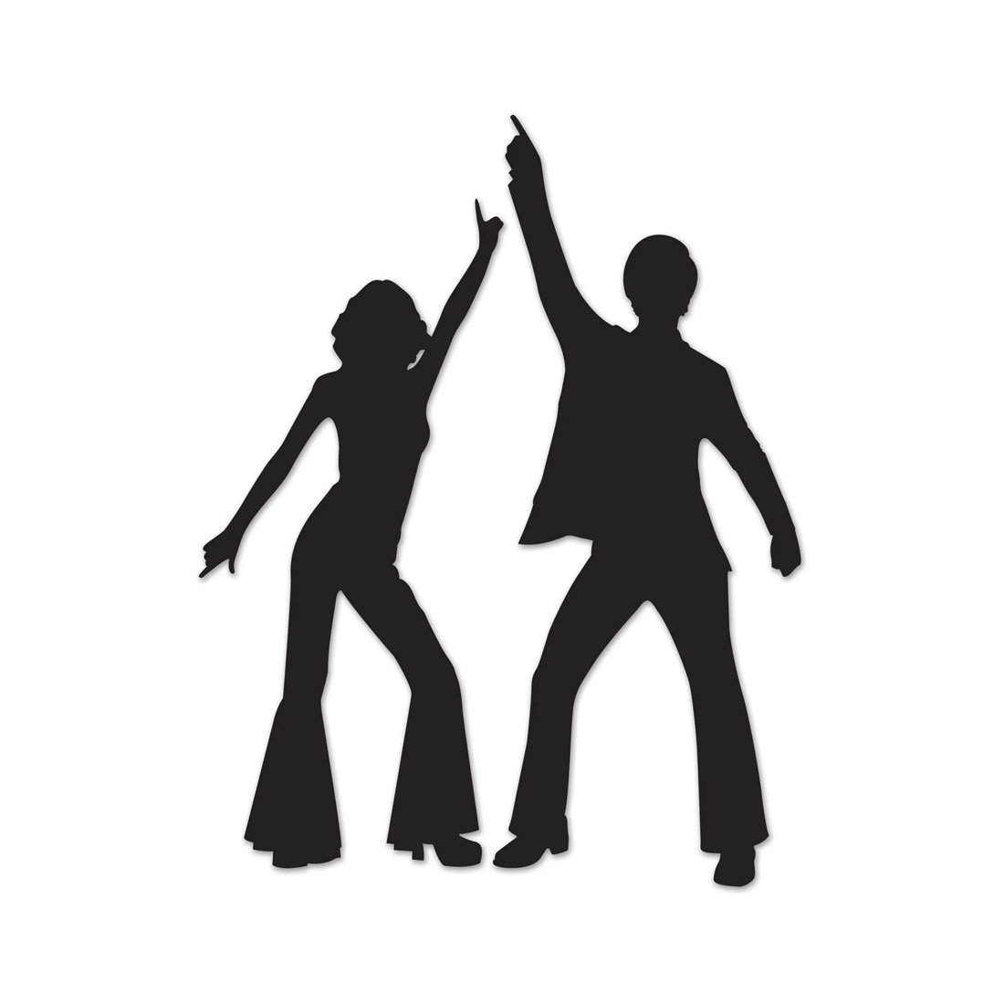 1 Beistle Large Disco Dancer Silhouette Cutouts Wall Decorations Set of 2, 1 of 1