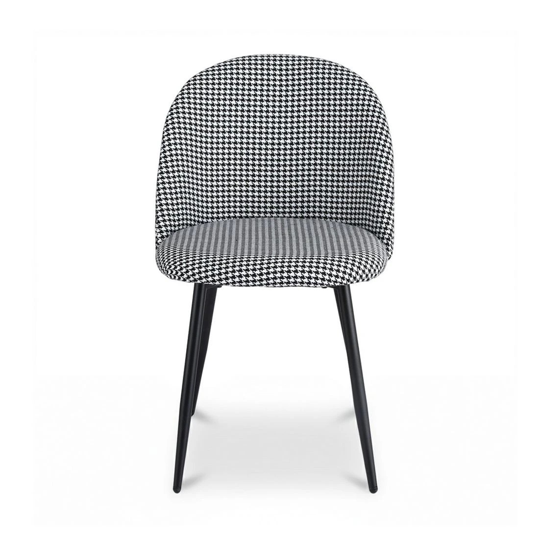 3 Artiss Dining Chairs Set of 2 Linen Solid Curved Houndstooth - Multi, 3 of 6
