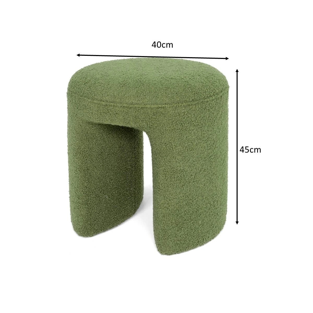 9 Boucle Ottoman - Green, 9 of 9