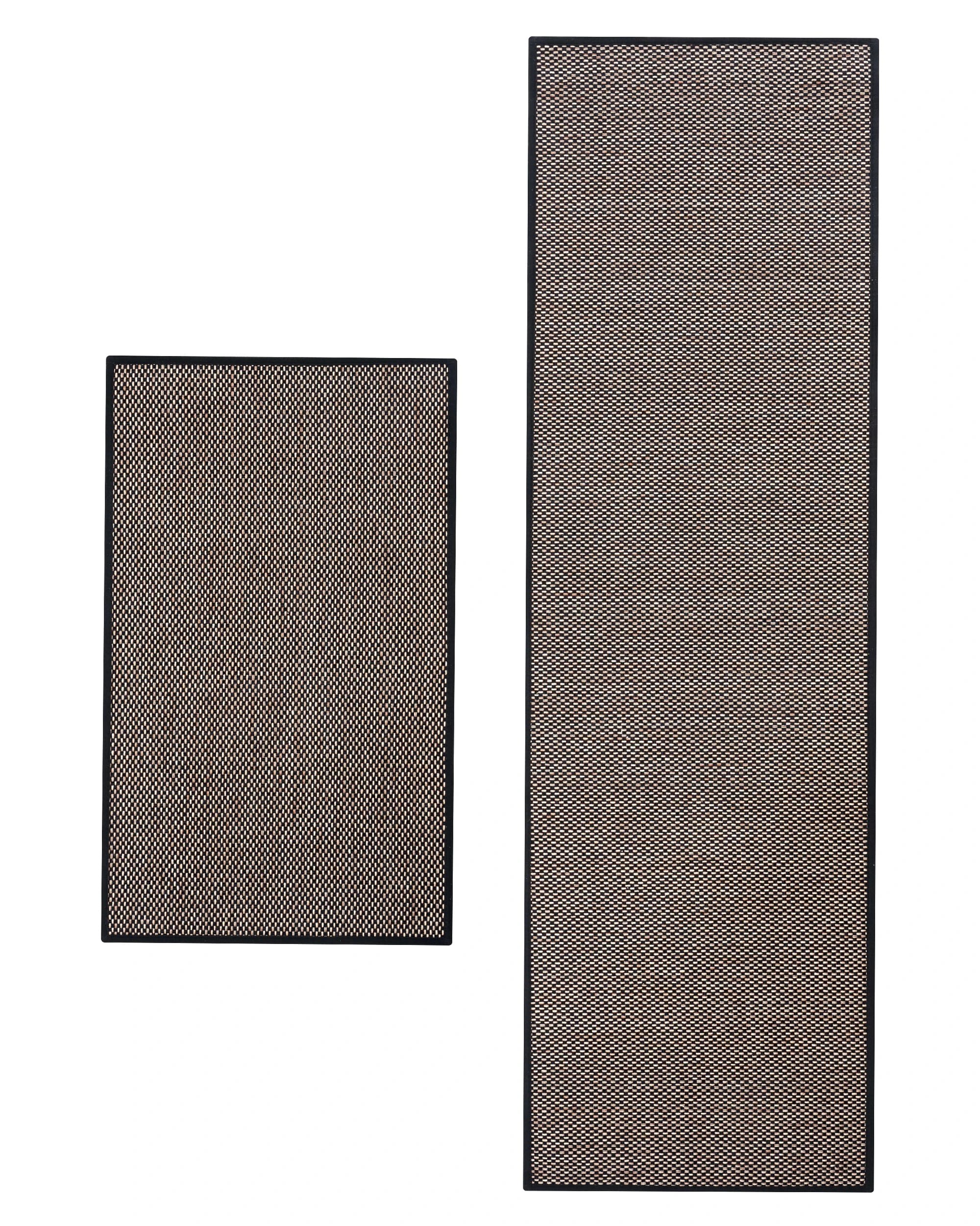 1 ZUNI 2PCS Washable Absorbent Kitchen Mats Non Slip Anti Fatigue for Kitchen Floor Black, 1 of 7
