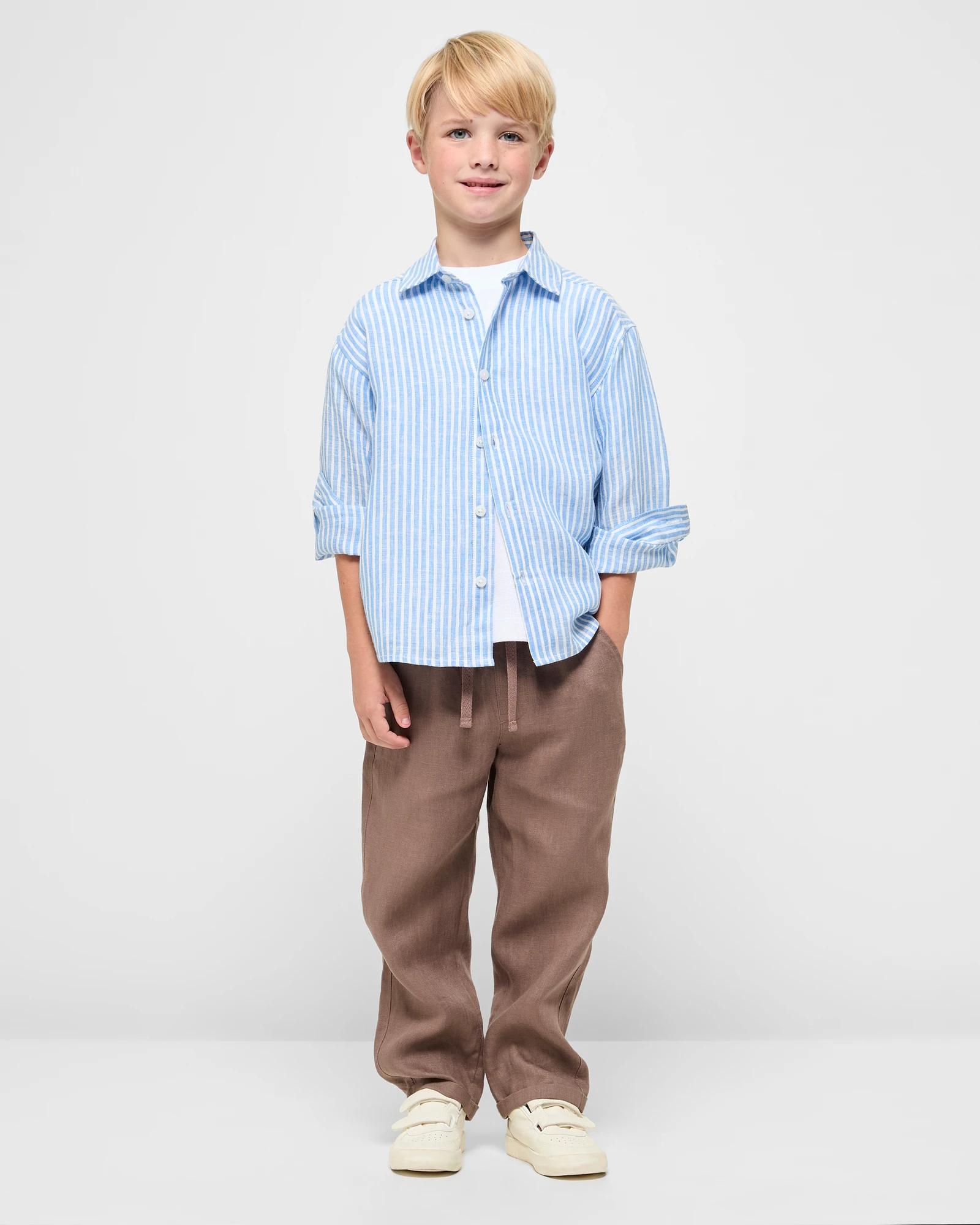 2 Target European Linen Shirt BLUE / STRIPE, 2 of 7