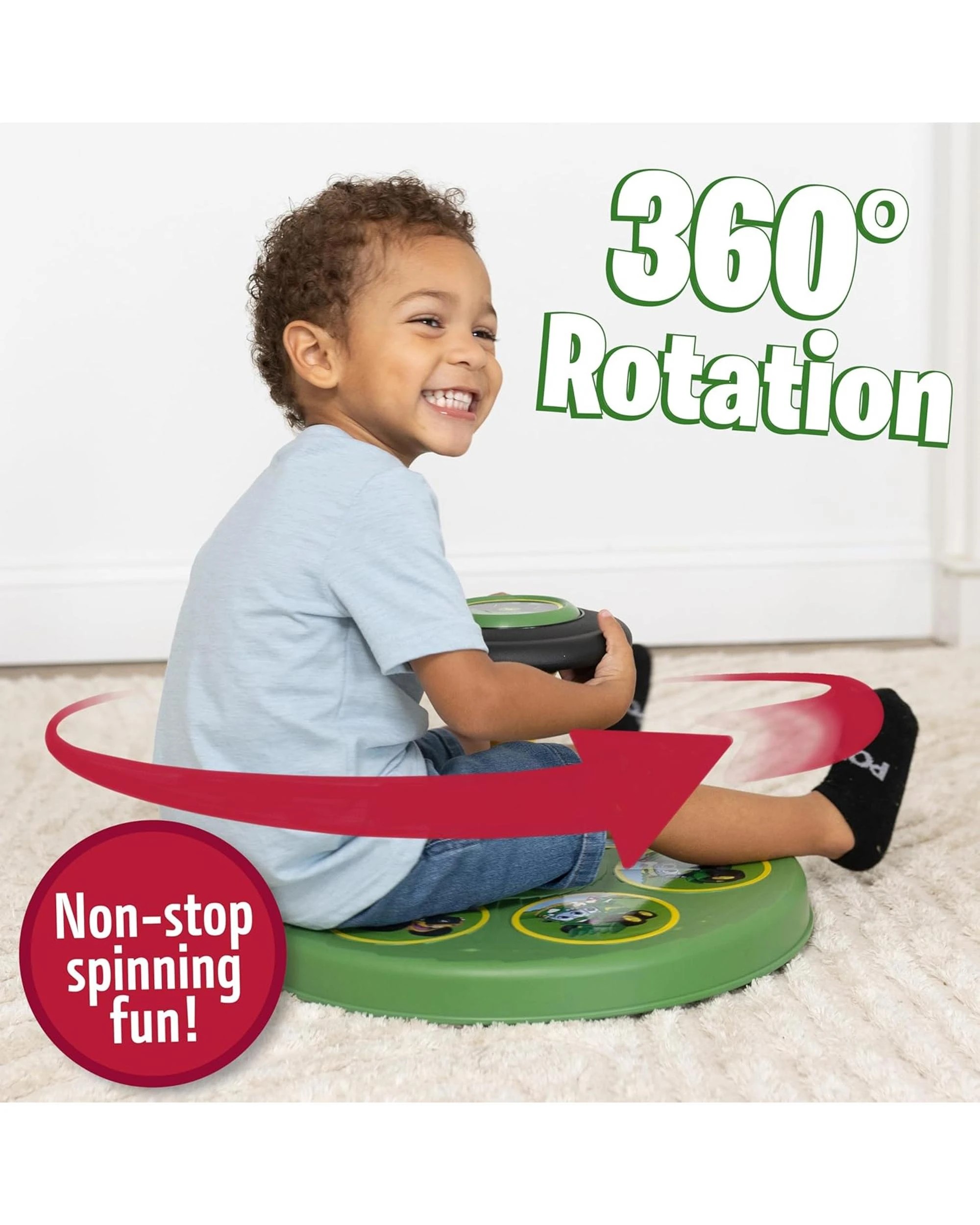 2 John Deere Kids Twist and Twirl Spinning Balance Toy, 2 of 6